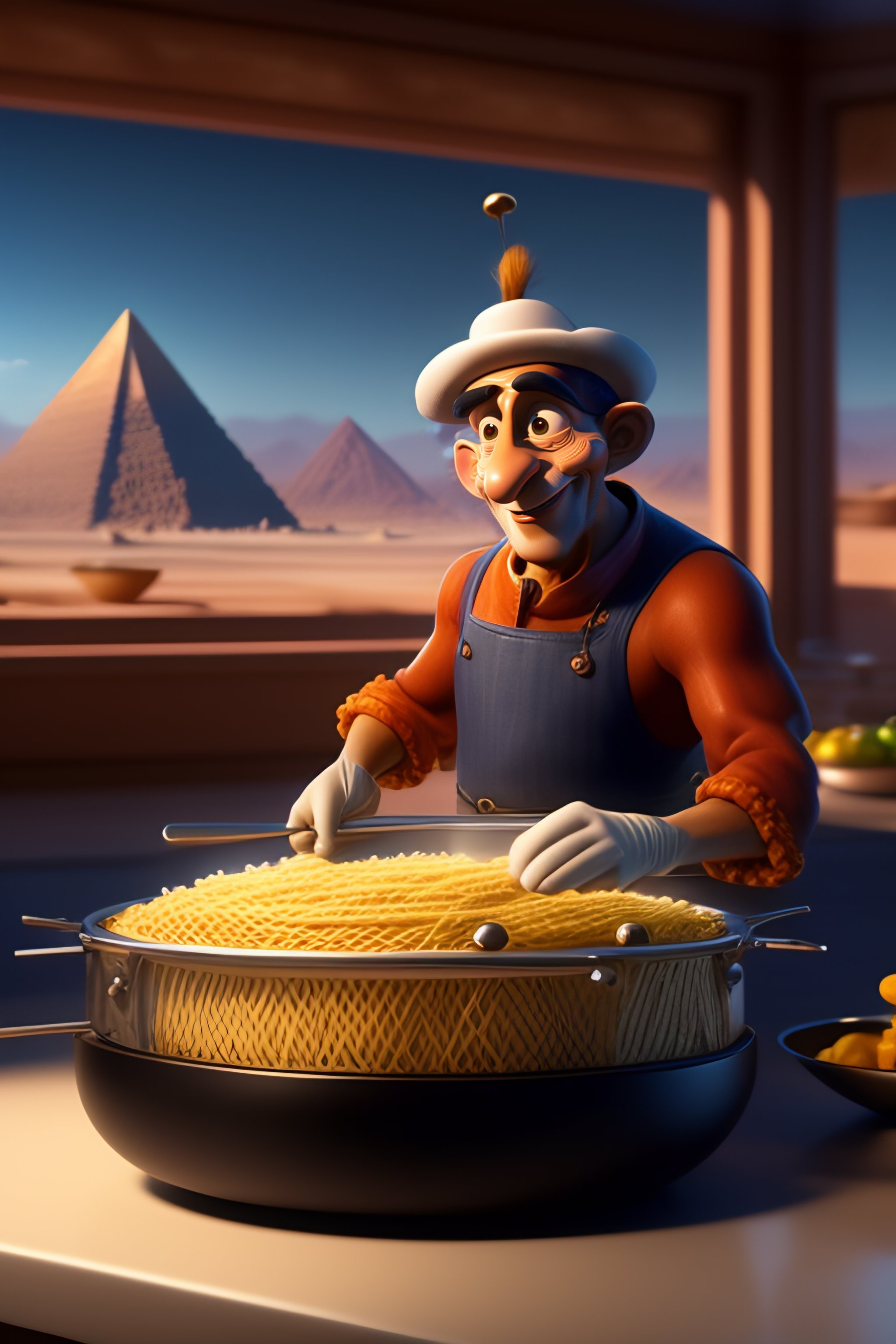 Lexica Alfredo Linguini the cooker from ratatouille at pyramids