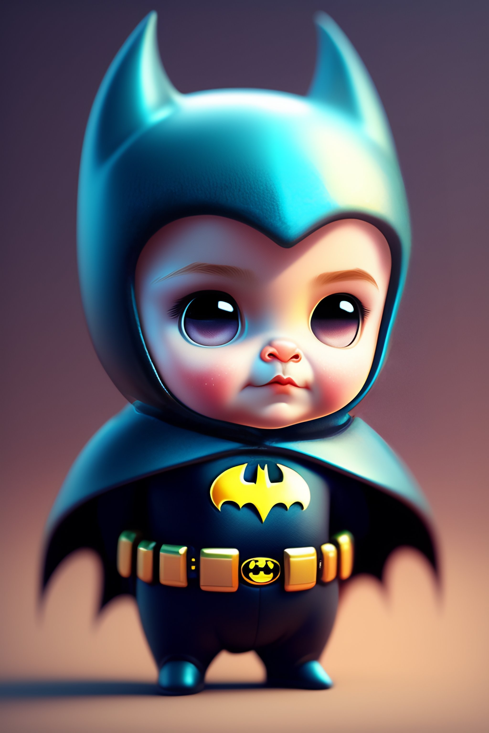 Lexica - Cute and adorable cartoon batman baby, fantasy, dreamlike,  surrealism, super cute, trending on artstation, image size:2048x3072