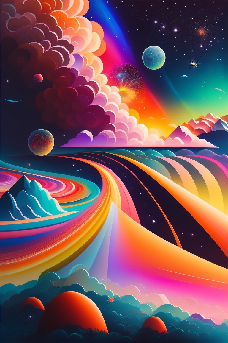 Lexica - Graphics inspired by the cosmos, depicting an explosion of ...