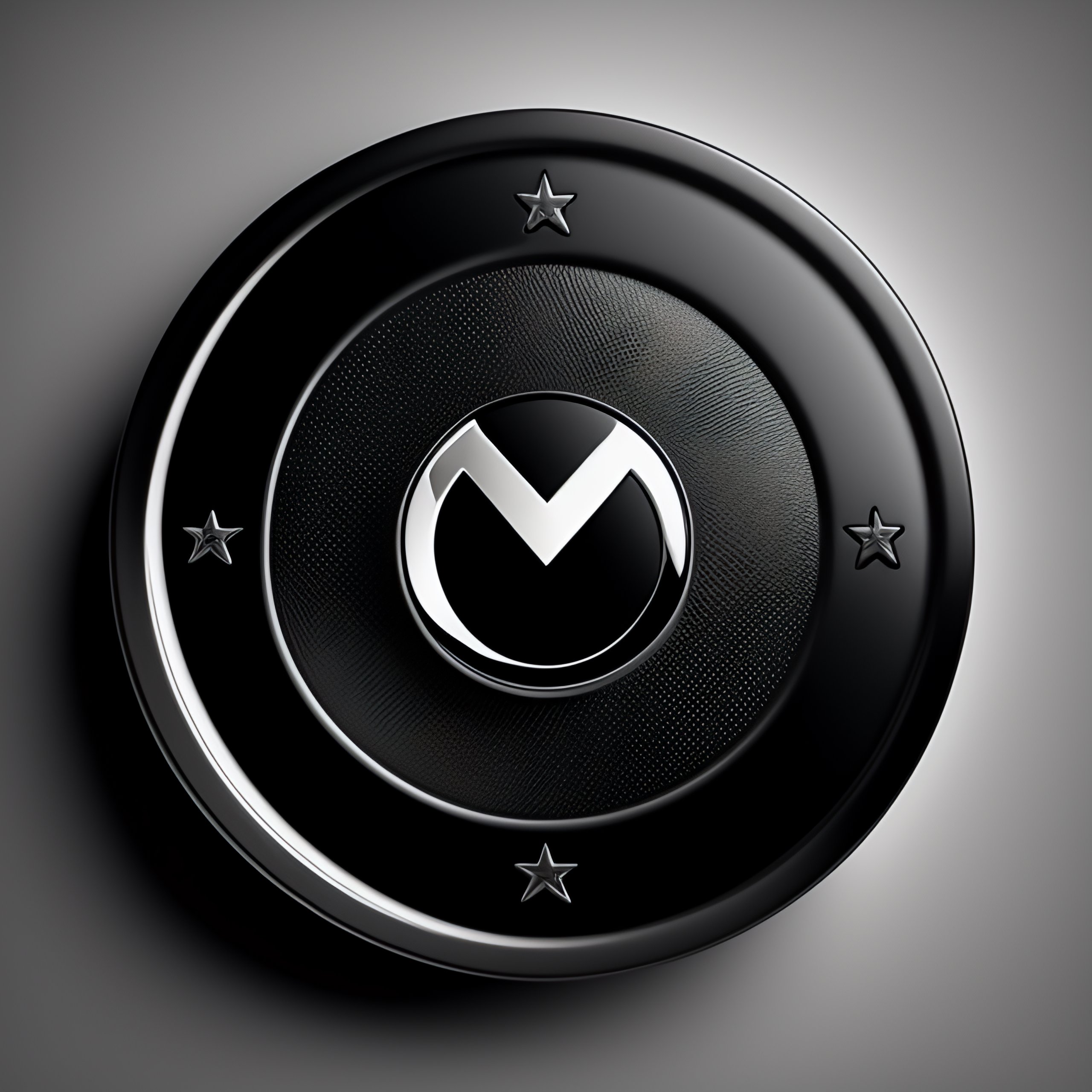 Lexica - Matt Black, platinum, Crypocurrency Logo Round, M, Letter M ...