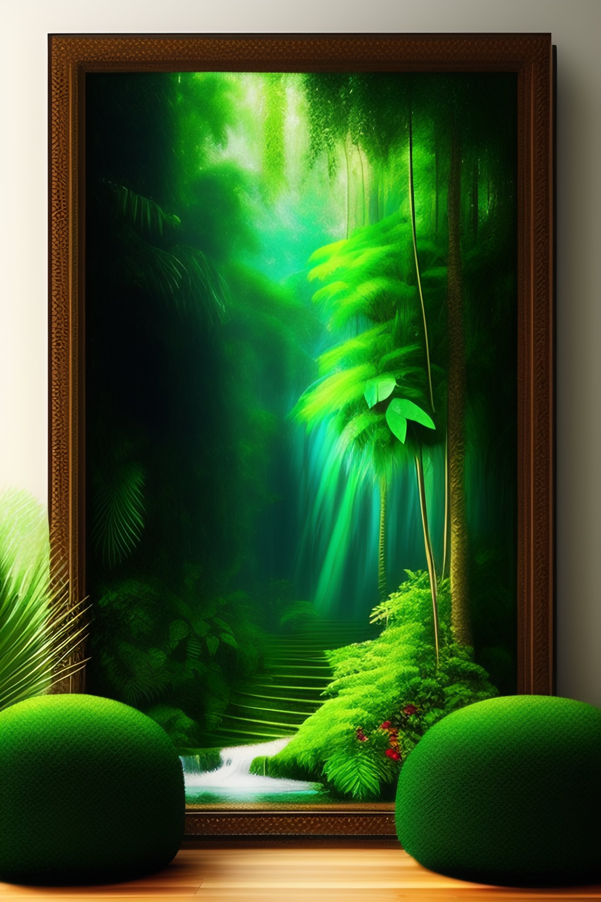 lexica-can-you-give-me-3d-art-under-the-words-verdant-this-means