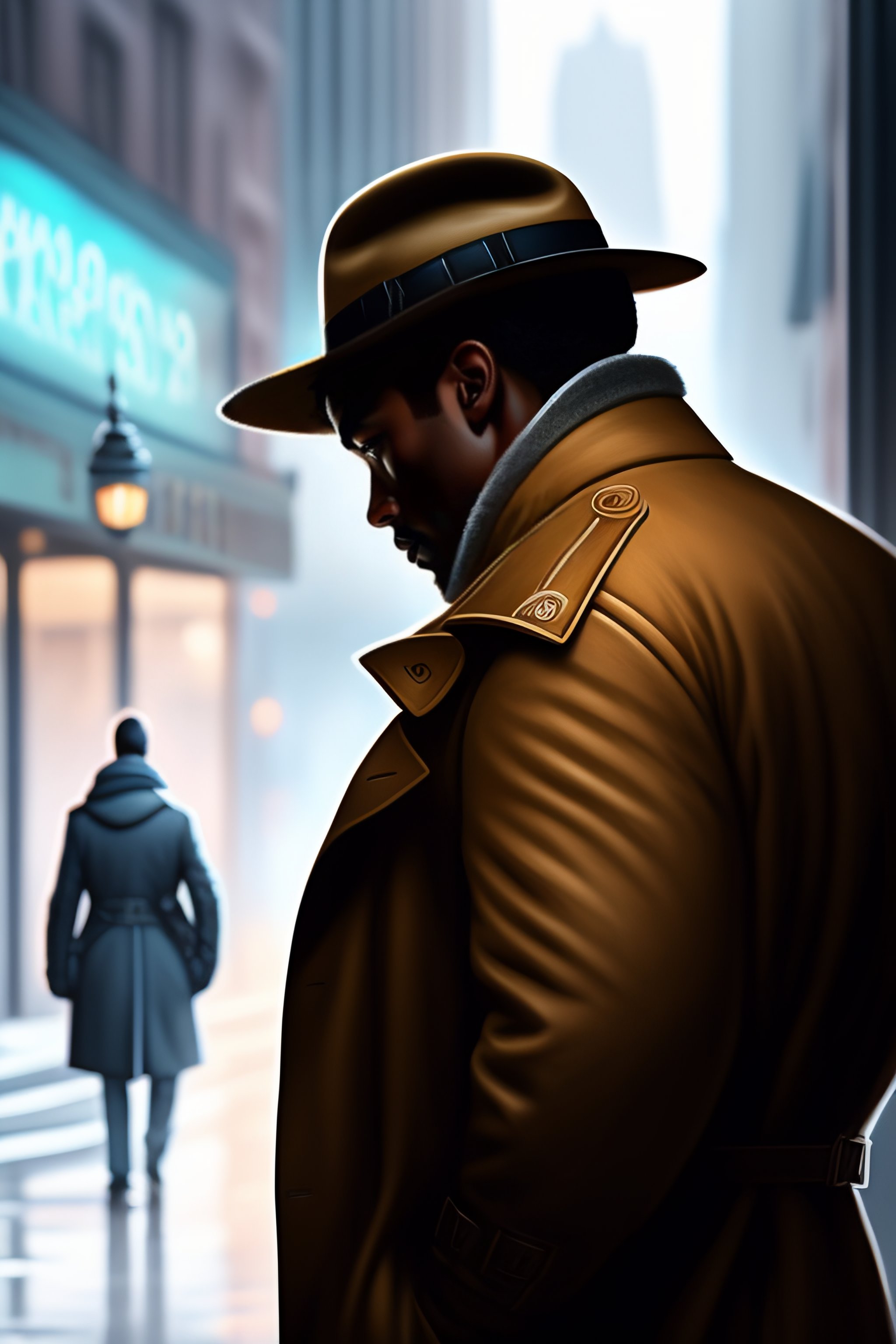 Detective in outlet trench coat