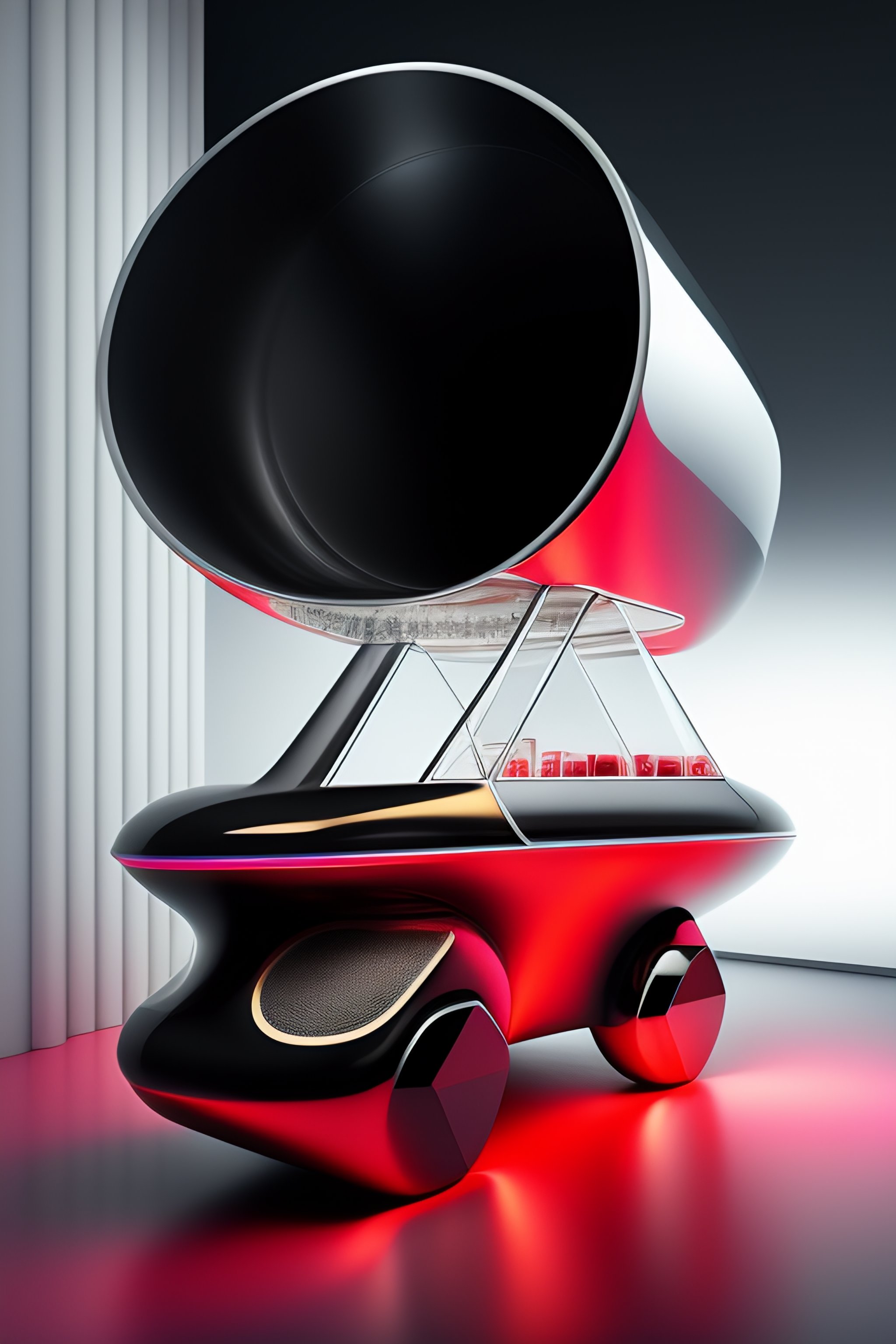 Lexica - ZAHA HADID DRINKS TROLLY WITH WHEELS AND FLAT TOP SKELETON