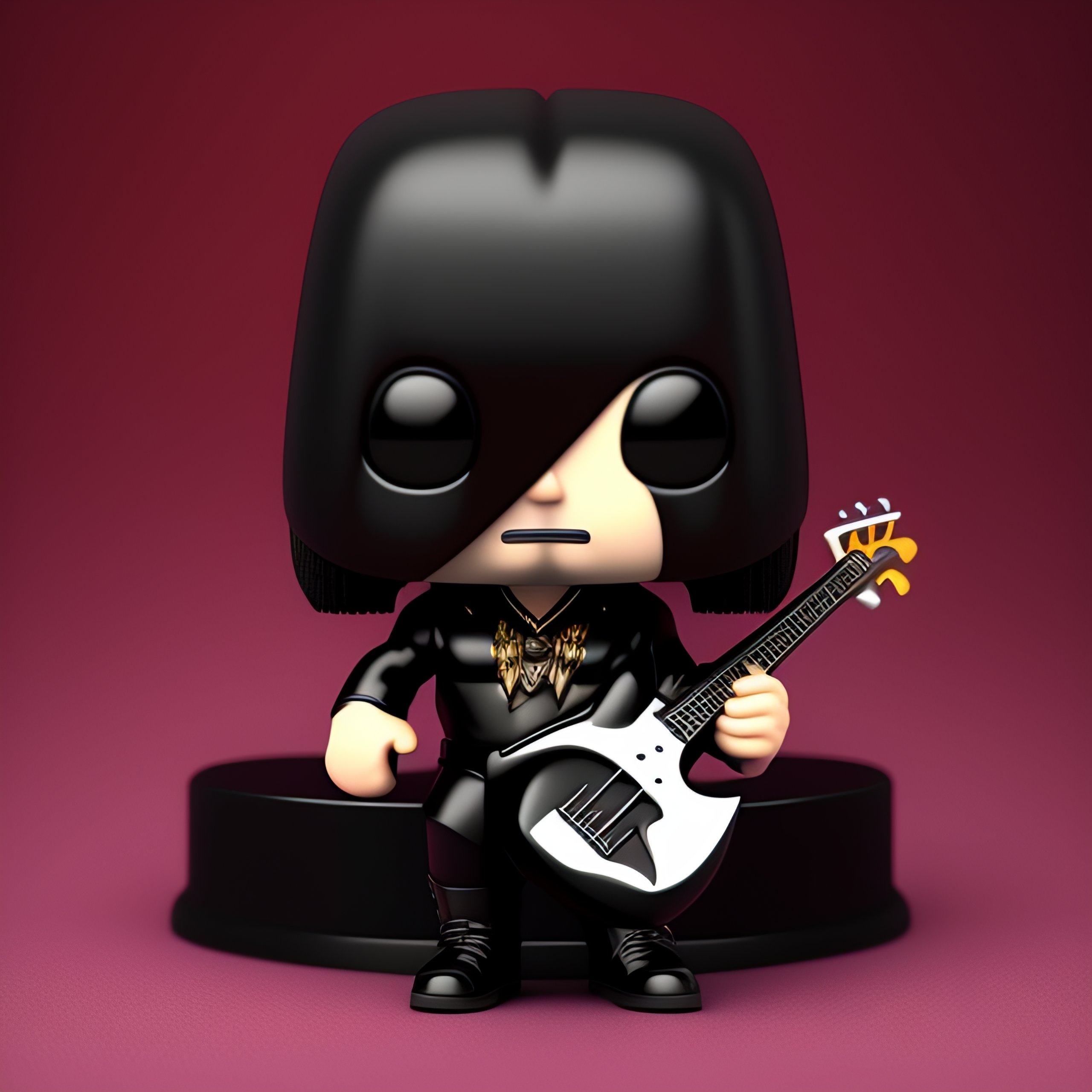 Lexica - Gene simons playing bass funko realistic 3d render --q 5 --ar 1:1