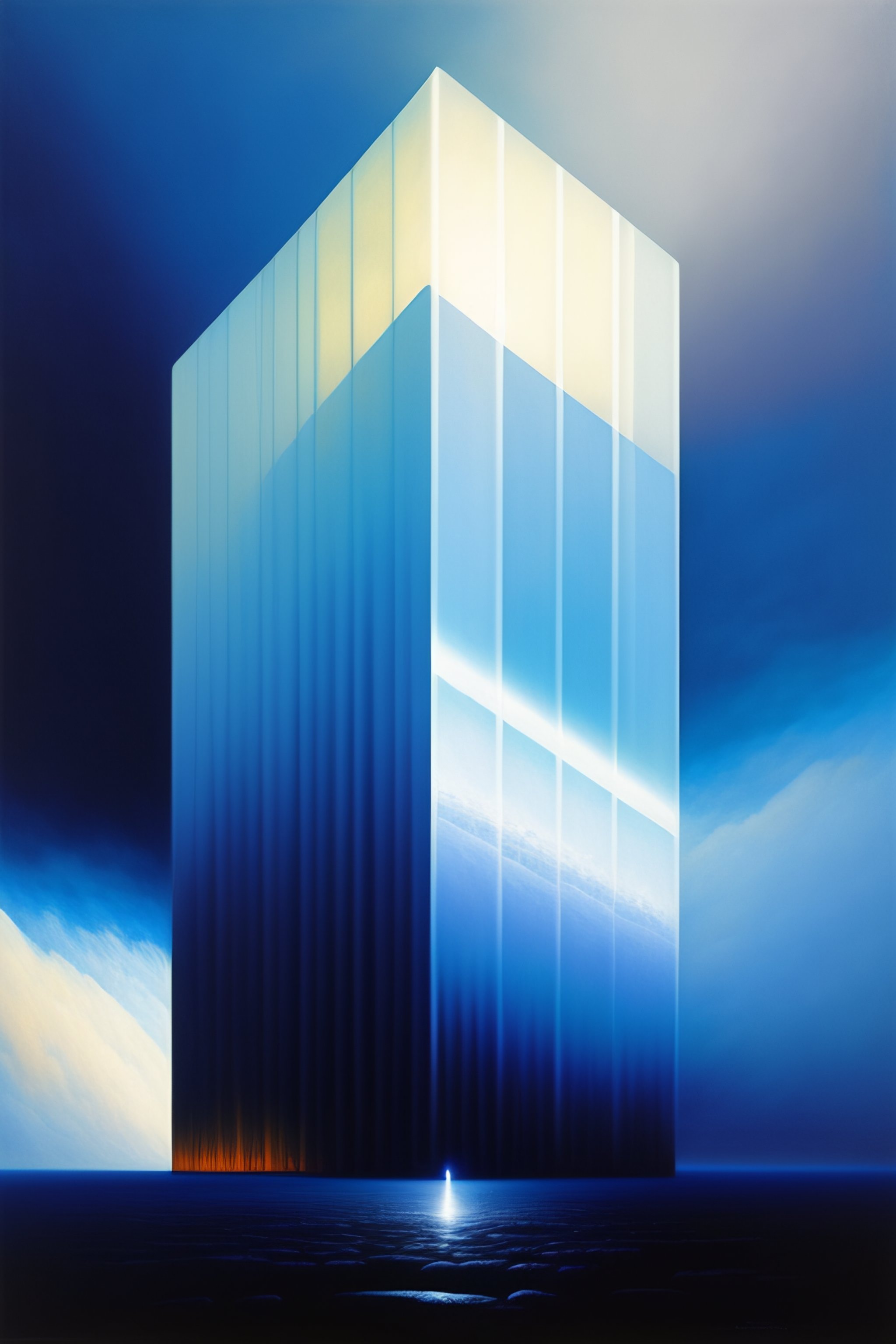 Lexica - A very complex gigantic reflective glowing tesseract rectangle ...