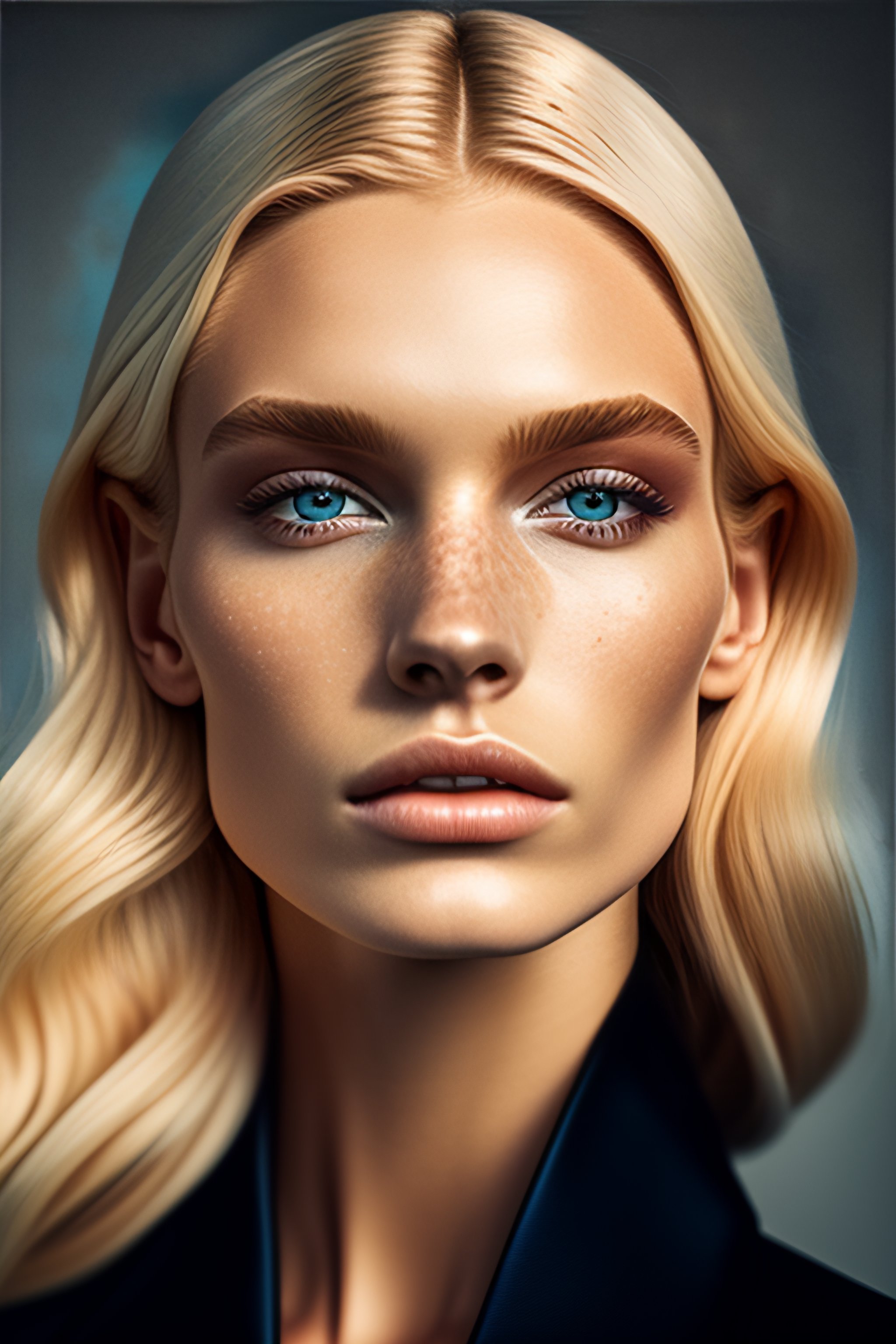 Lexica - A photo close-up of a beautiful blonde woman with freckles ...