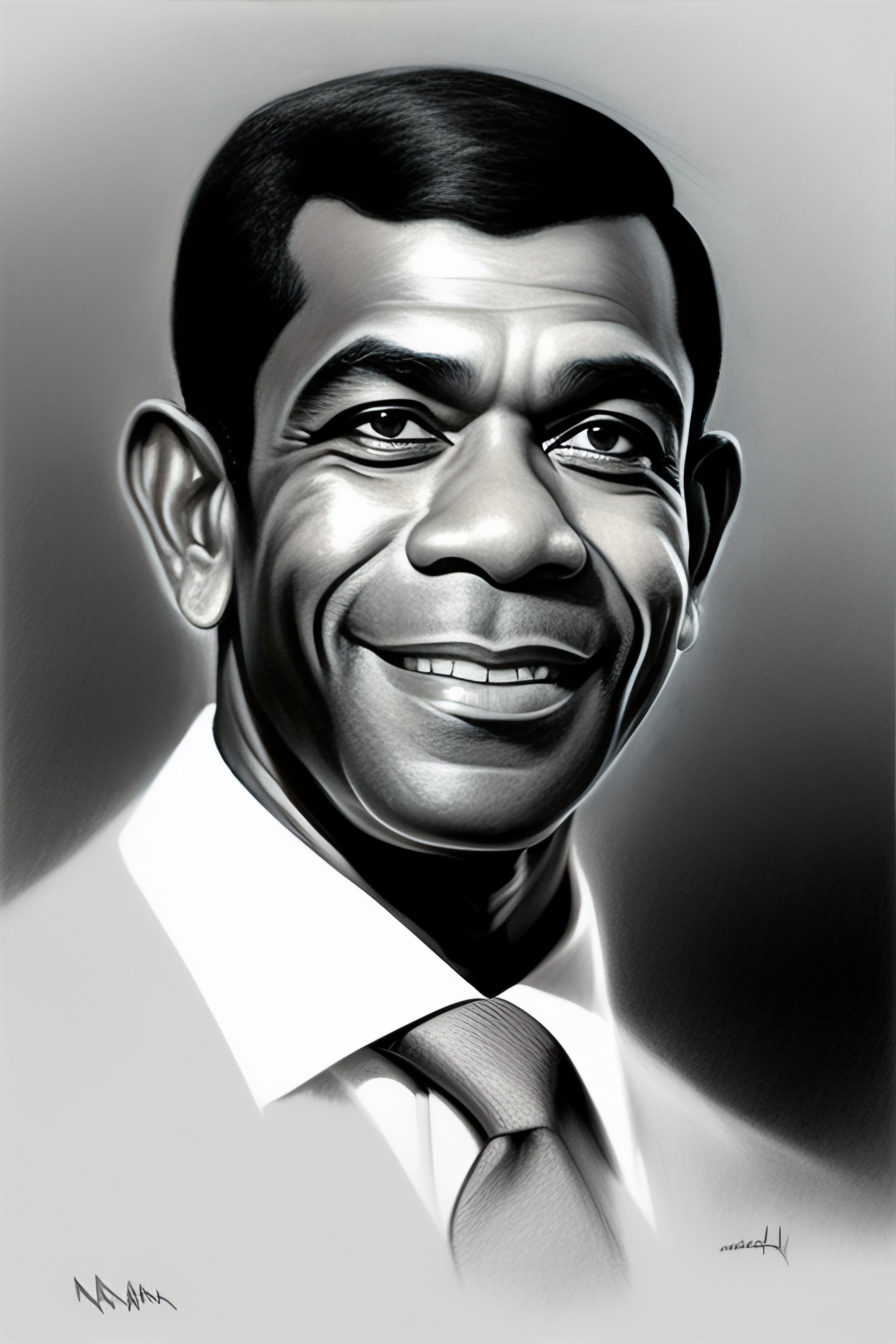 Lexica - Milt kahl pencil sketch of `former president Mohamed nasheed ...