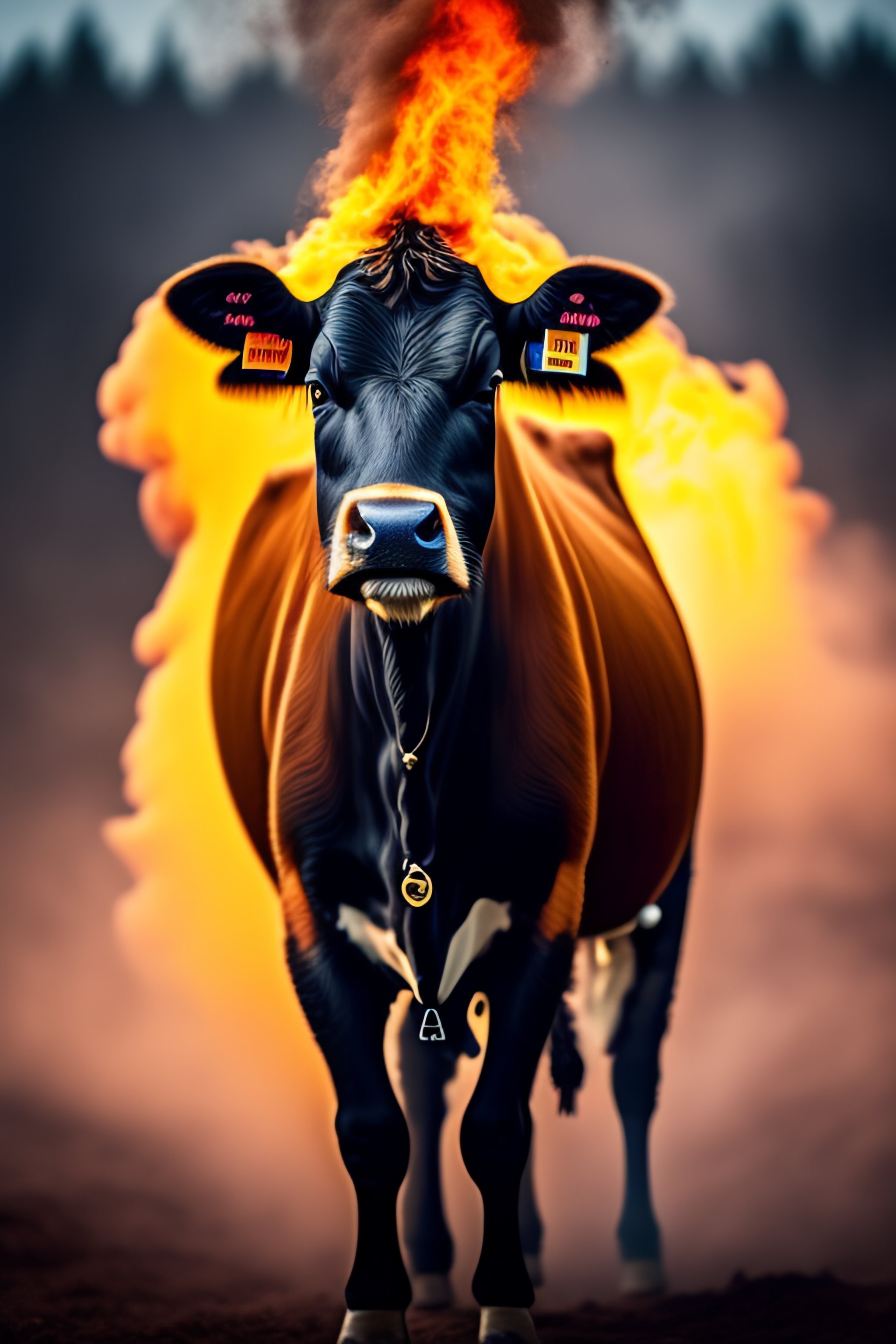 Lexica - Cow in fire