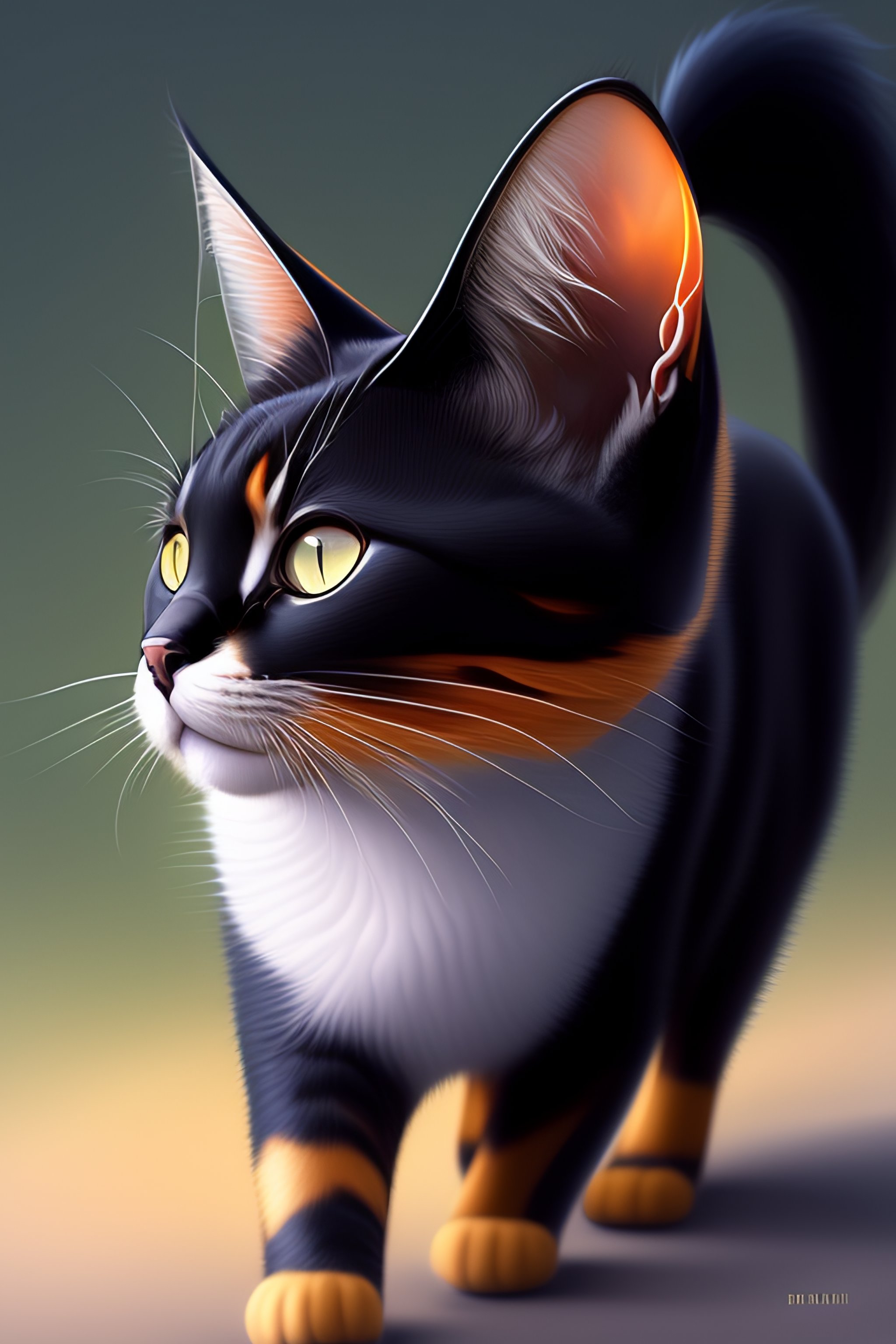Lexica - Cat but minimalistic concept art by dan paladin