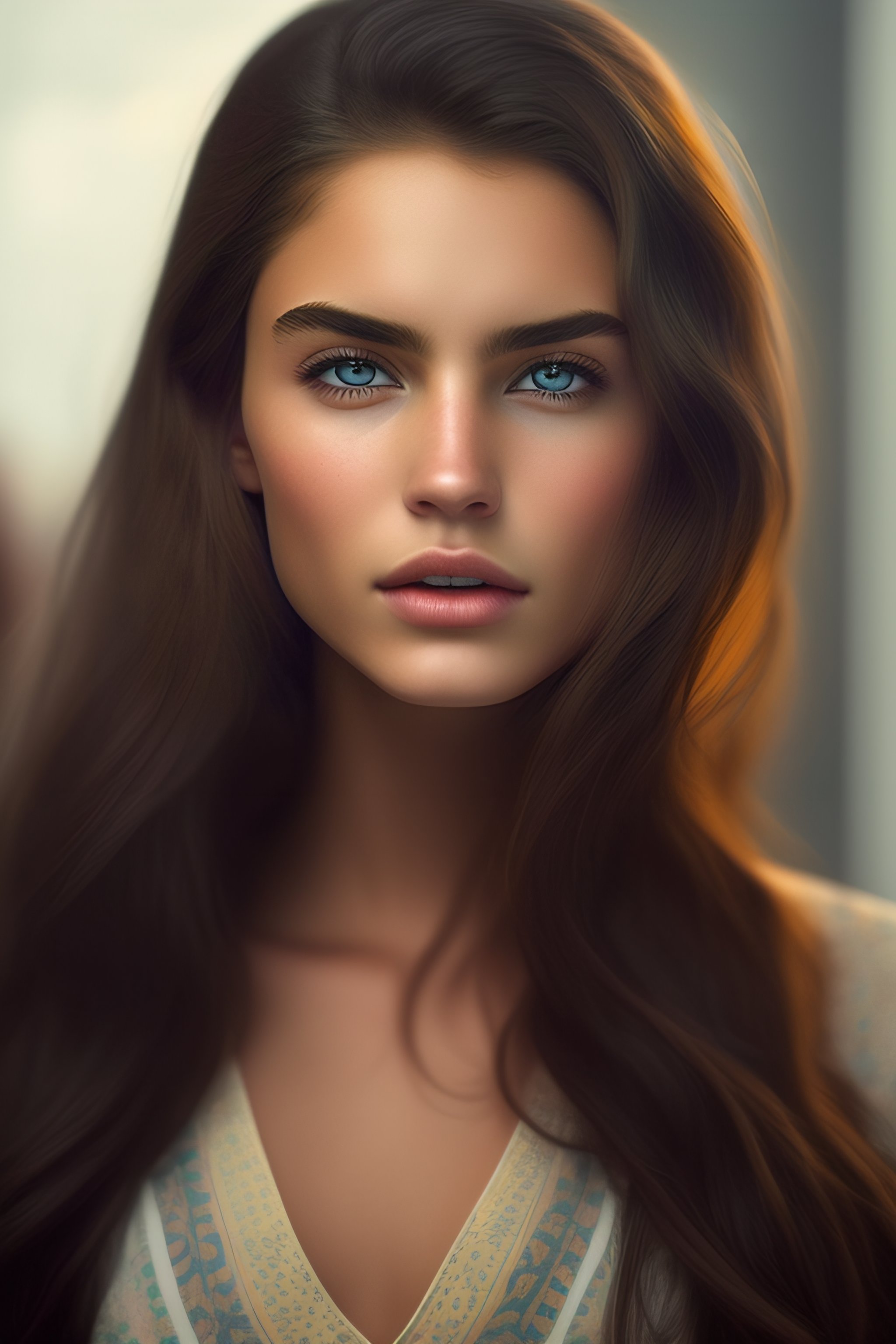 Lexica - The girl model, a very beautiful model, unusual facial ...