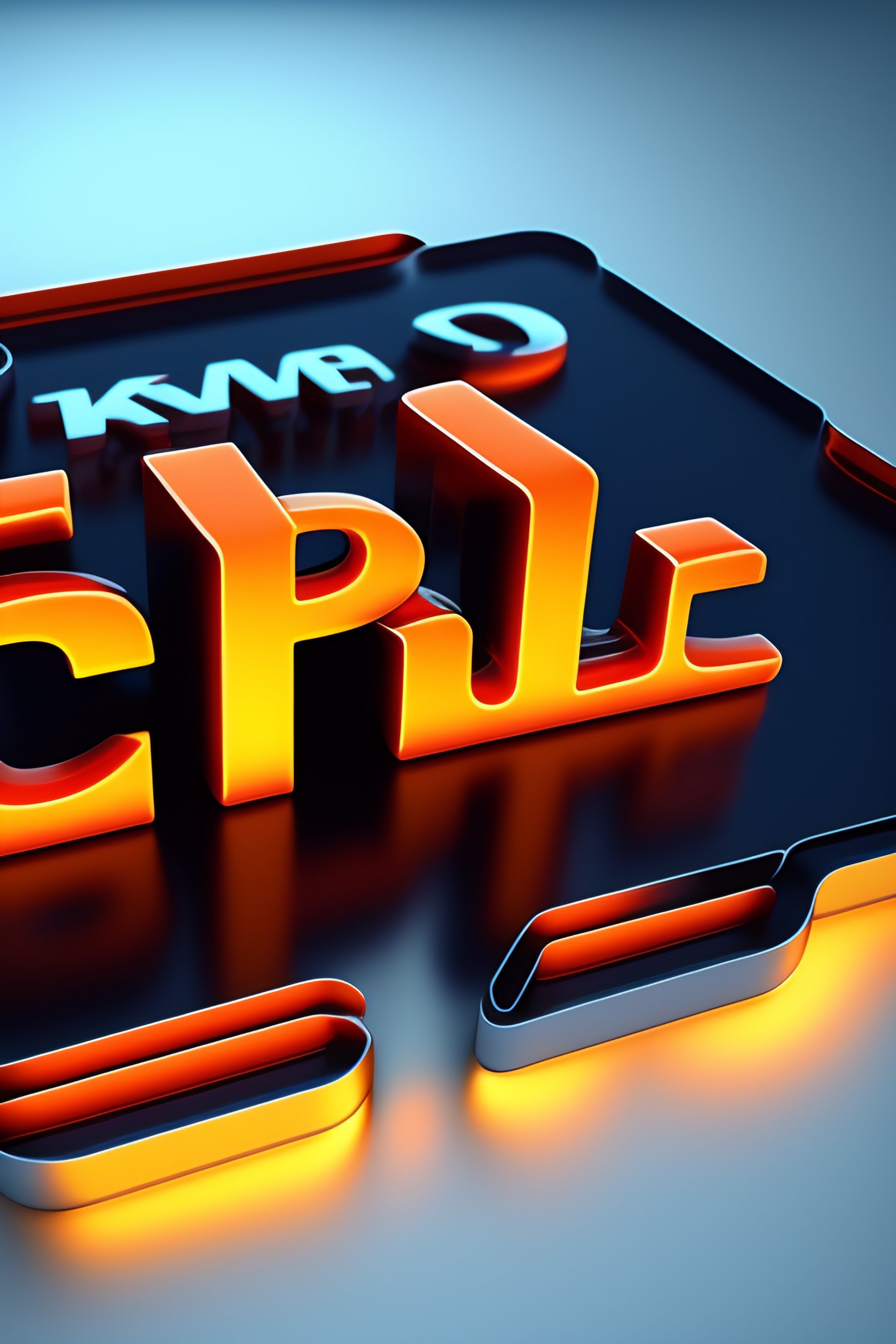 Lexica - 3d text of KM GRAPHICS