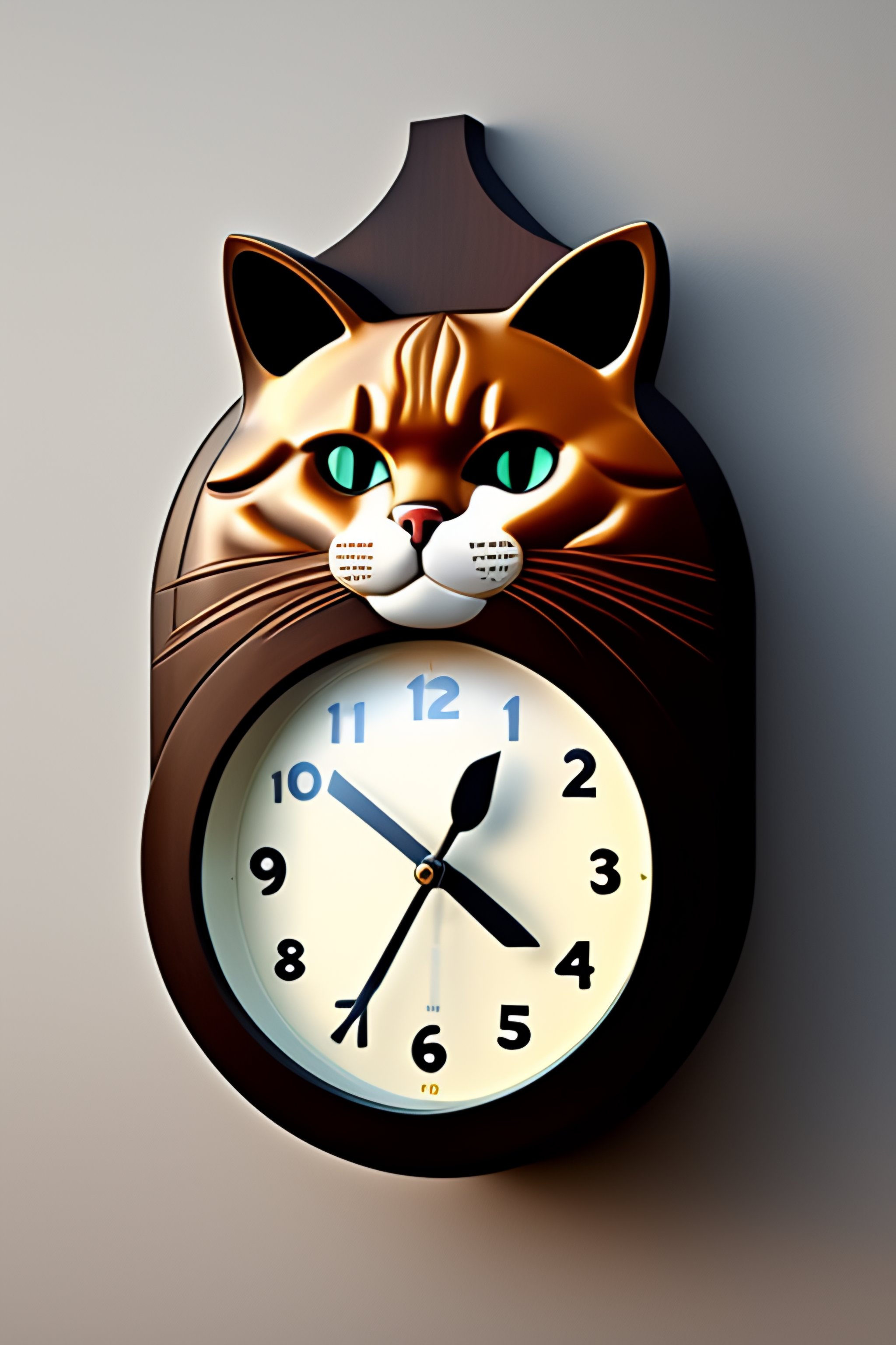 Lexica Clock with cat face