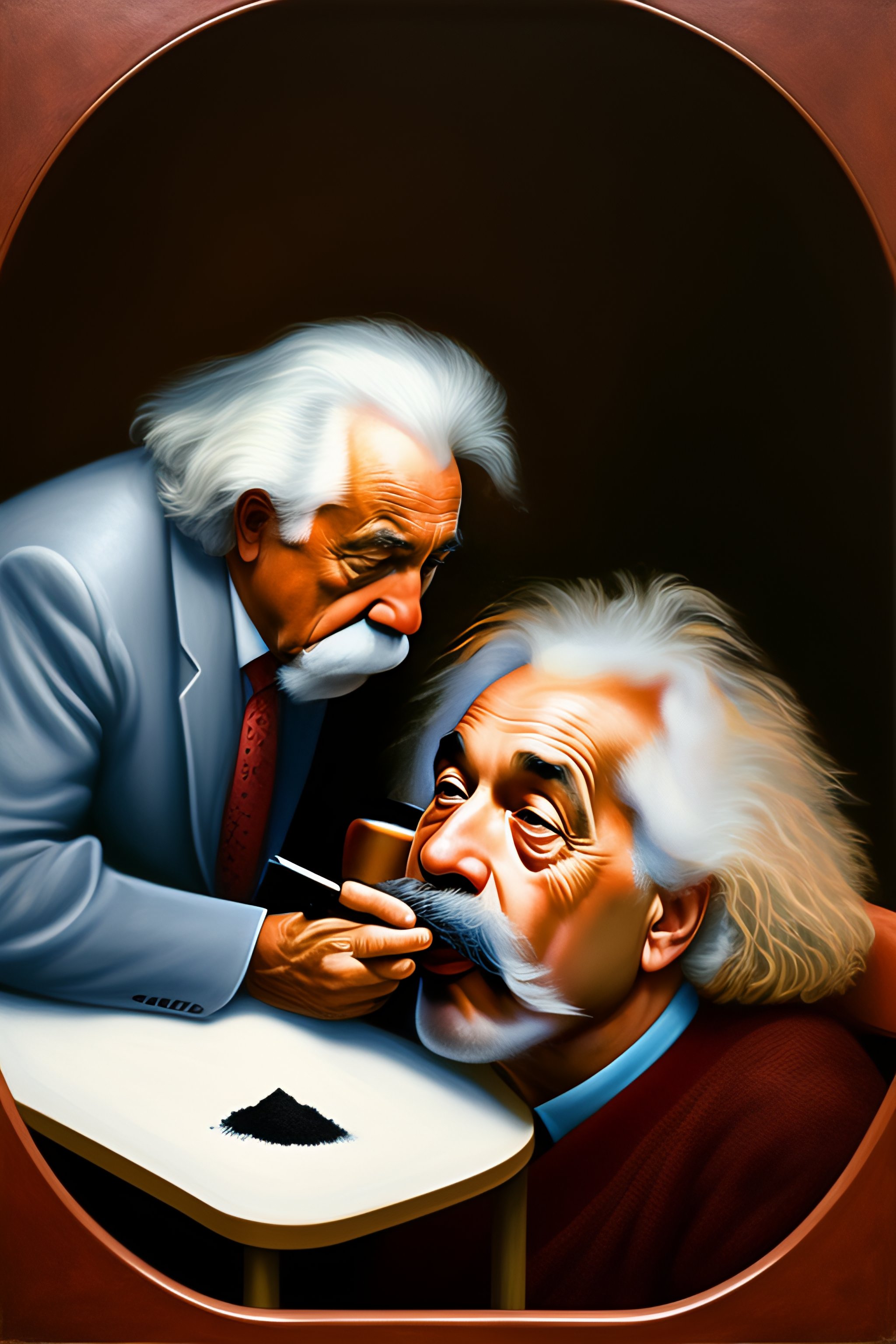 Lexica - Portrait of einstein snorting cocain