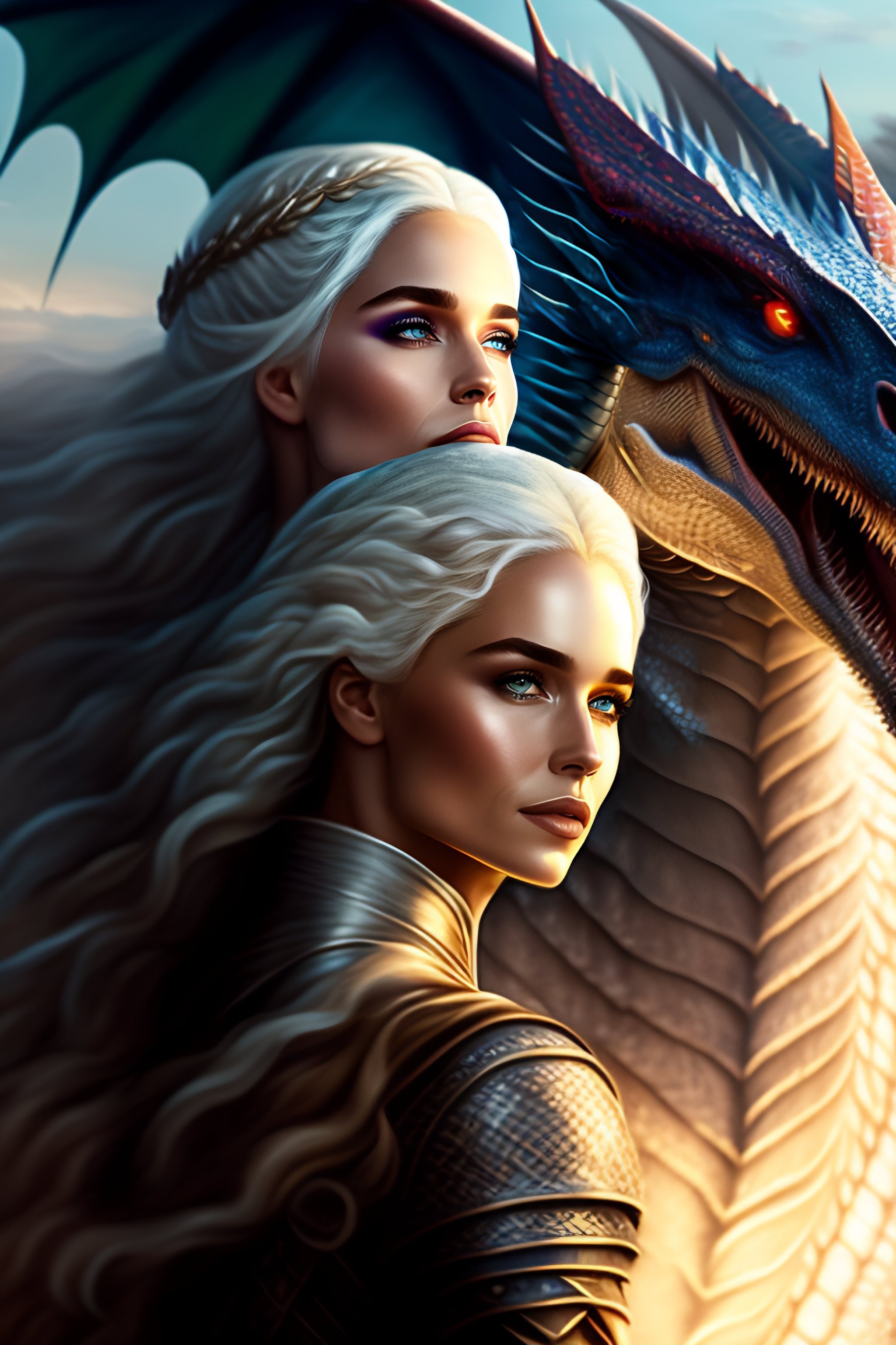 daenerys targaryen fan art dragons