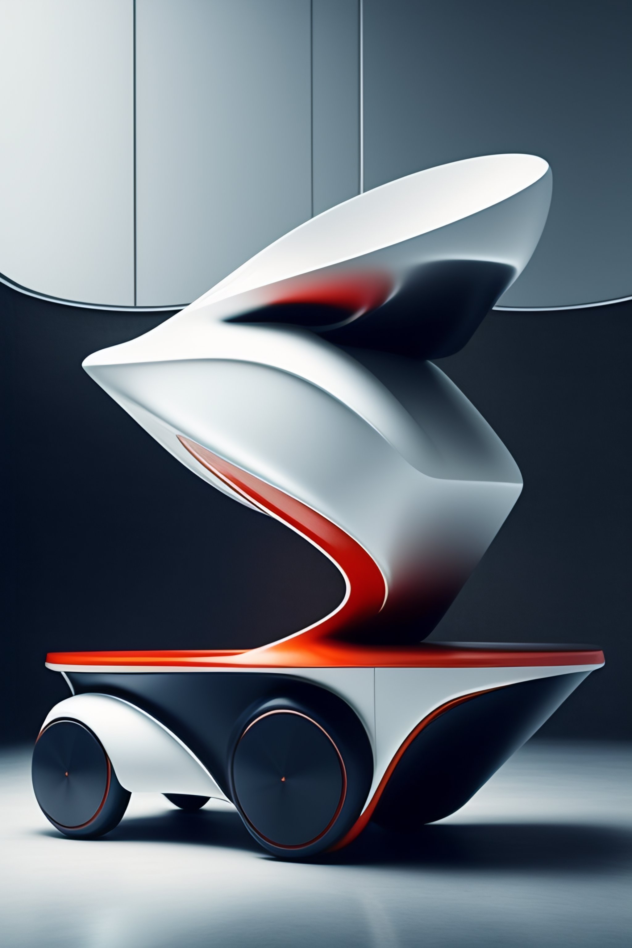 Lexica - ZAHA HADID DRINKS TROLLY WITH WHEELS AND FLAT TOP SKELETON