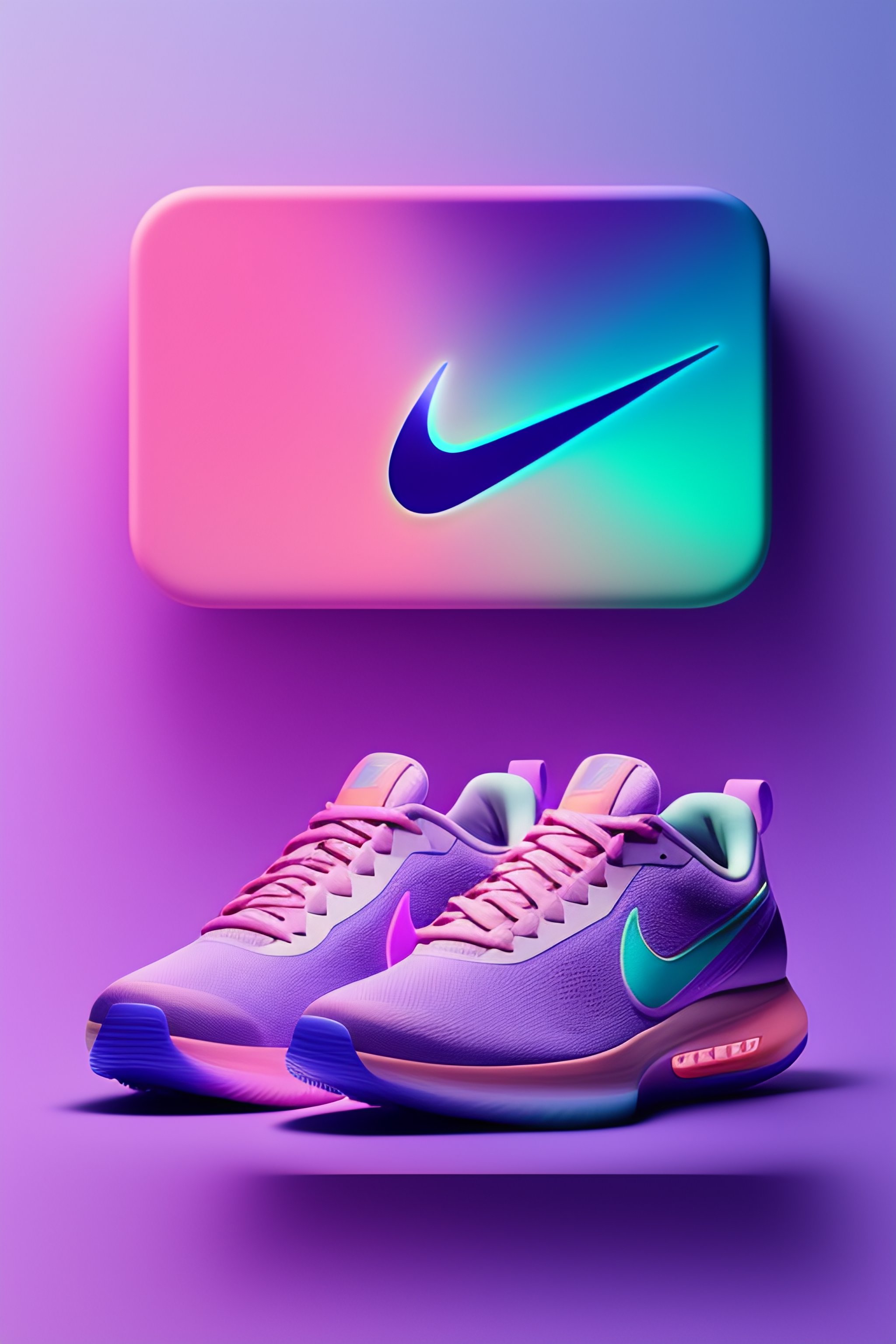 Pink purple outlet blue nike shoes