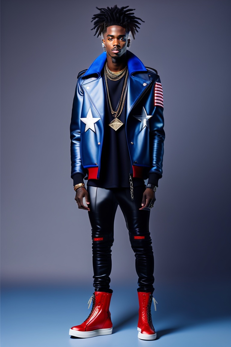 Lexica - Playboi Carti become a Captain America, Balenciaga Jacket, Diamond  Armor, Rick Owens Shoes