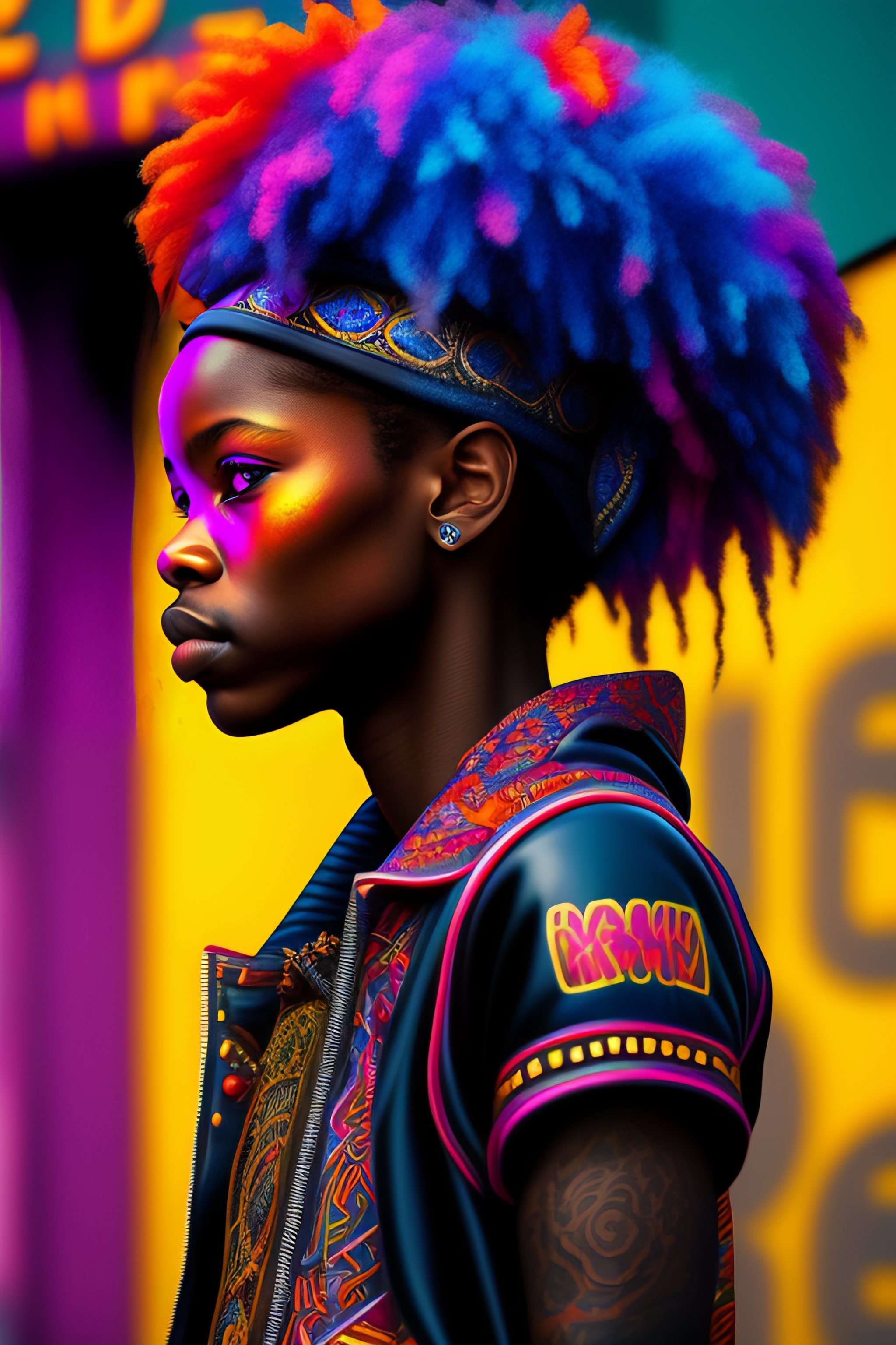 Lexica - A funny punk rock African american characters with guitar and ...