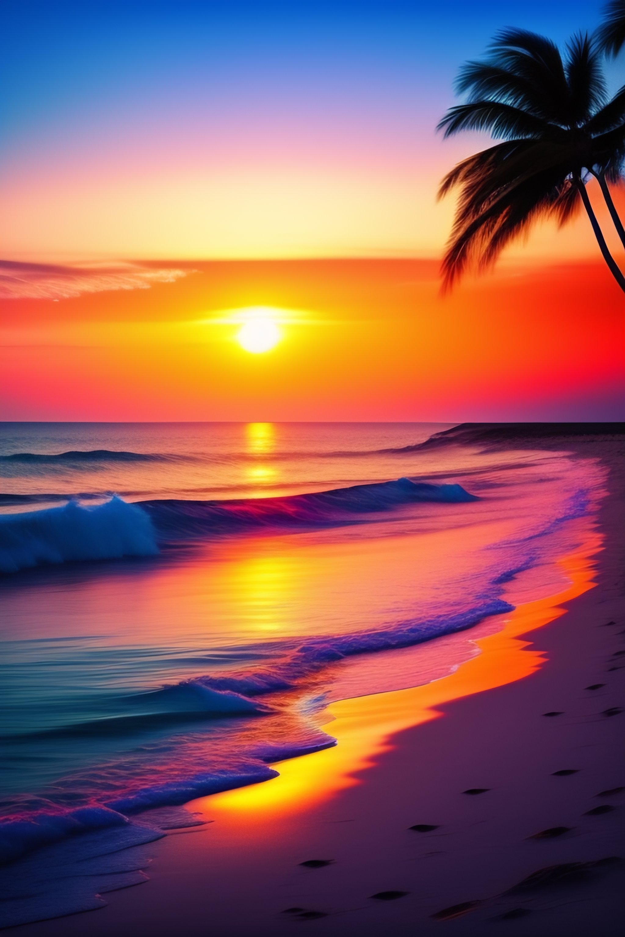 Lexica - Peaceful place.beach.a beautiful sky with a sunset.beautiful ...
