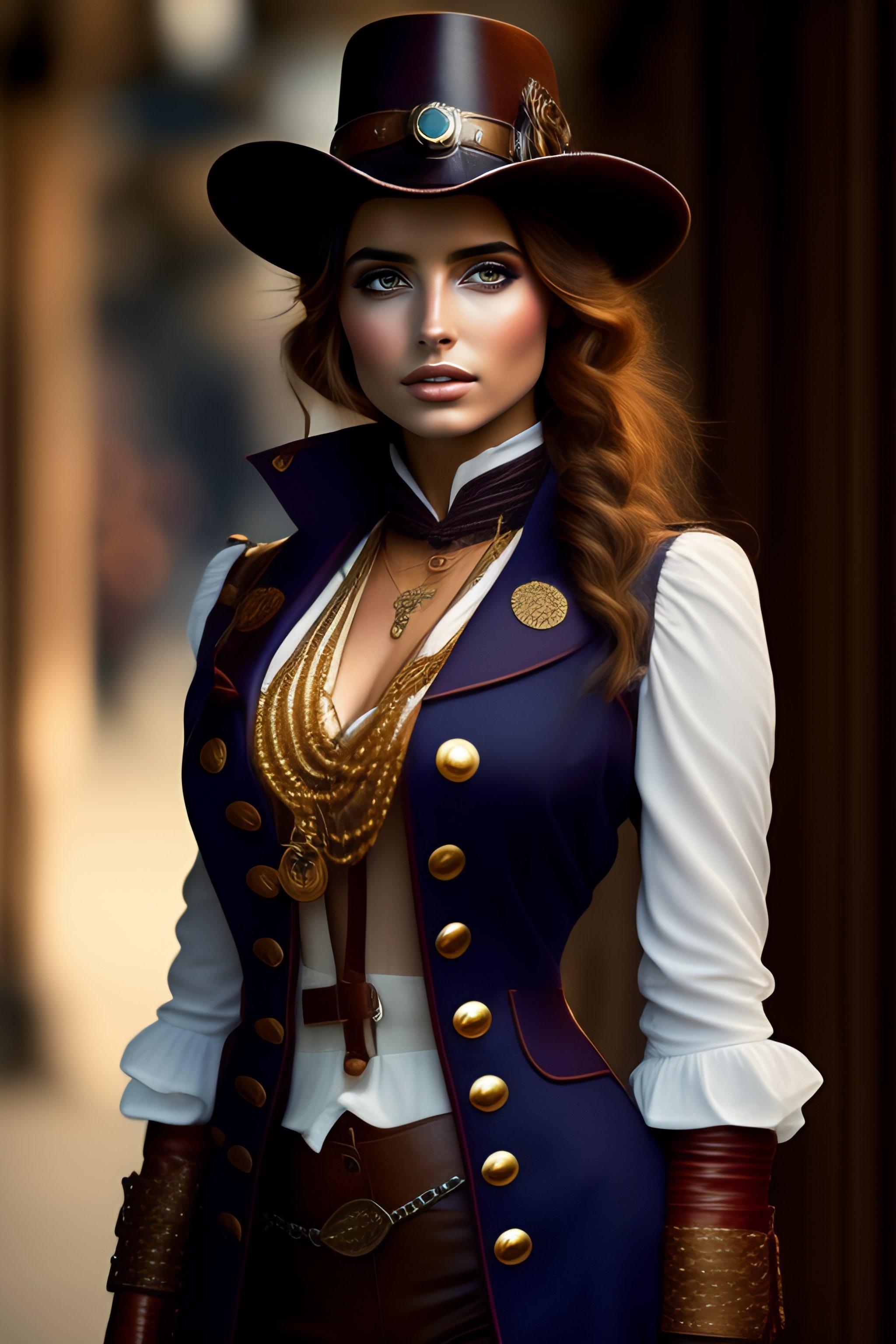 Lexica - Cute steampunk Ana De Armas wearing a stylish steampunk outfit ...