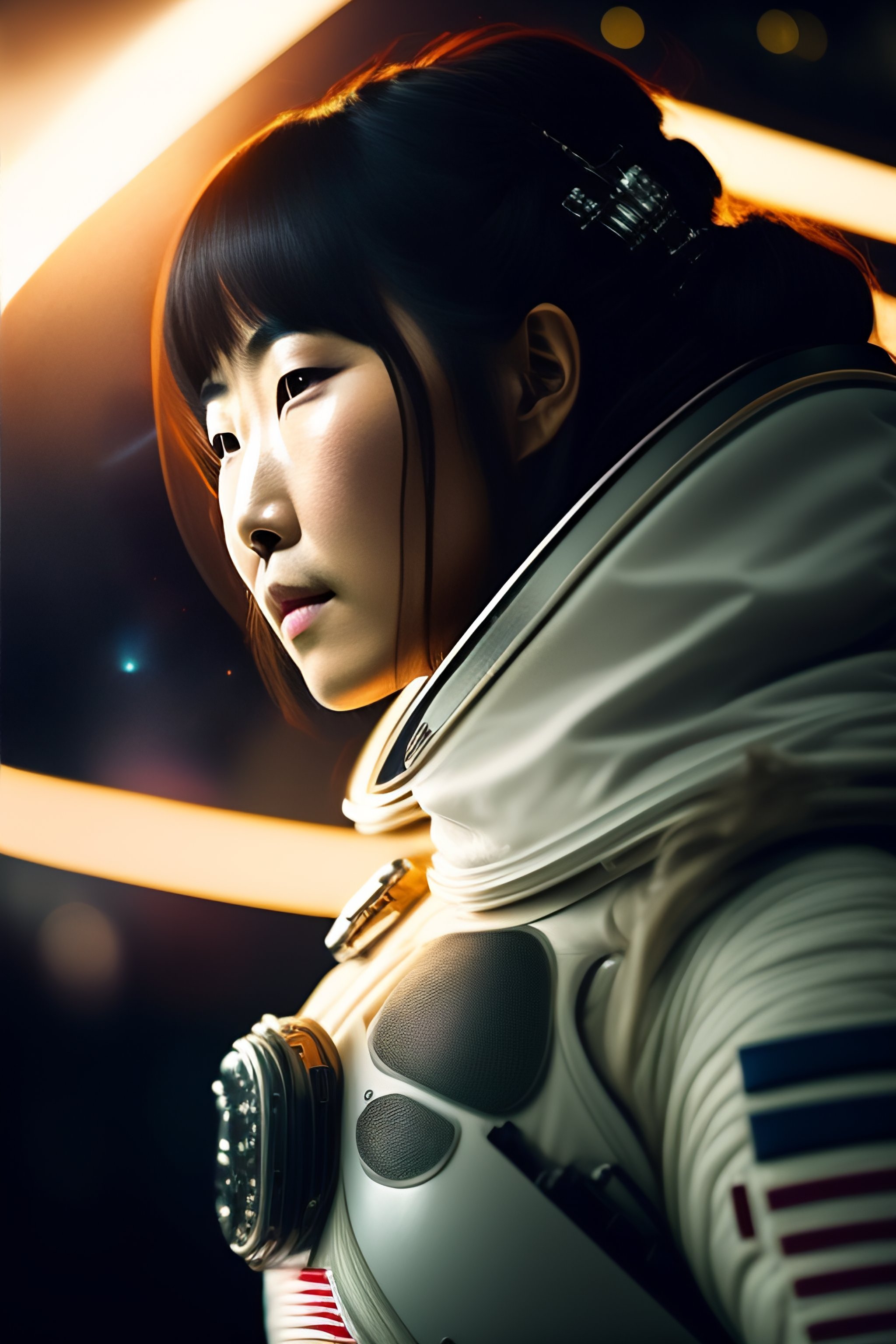 Lexica - Japanese woman in space, 4k, realistic, modern, warrior ...