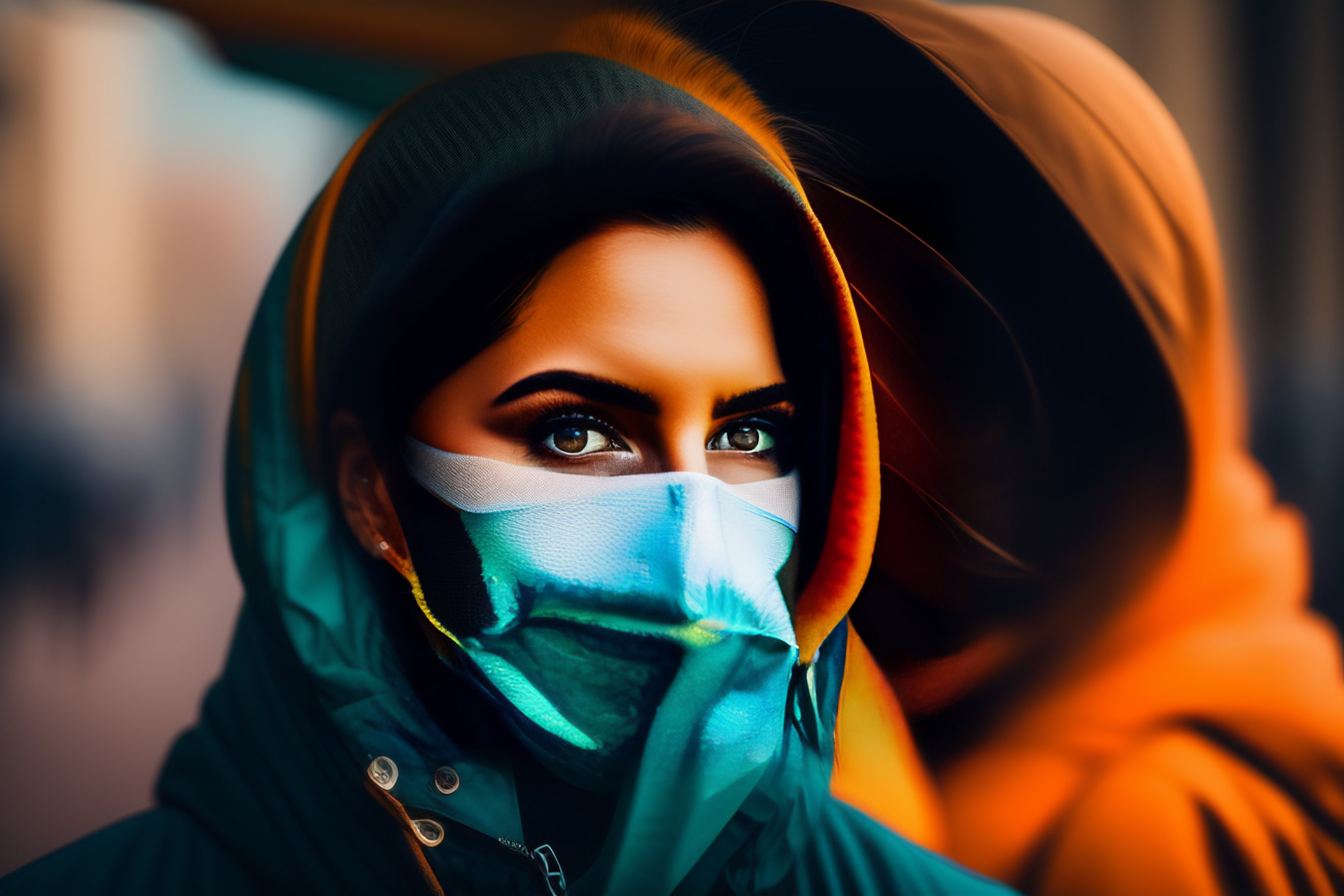 Lexica A woman with a mask