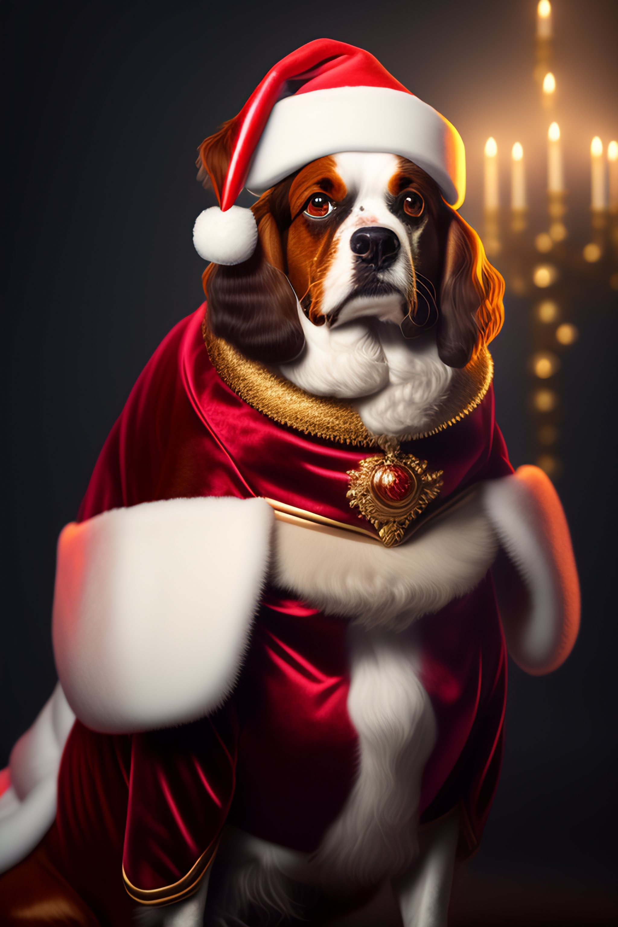 Lexica - A beautiful portrait of a cute king charles cavalier dog ...