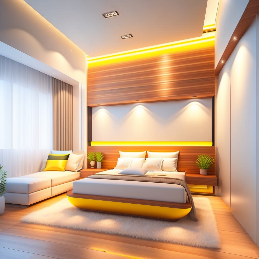 Lexica - Modern and elegant interior design for the parents' bedroom ...