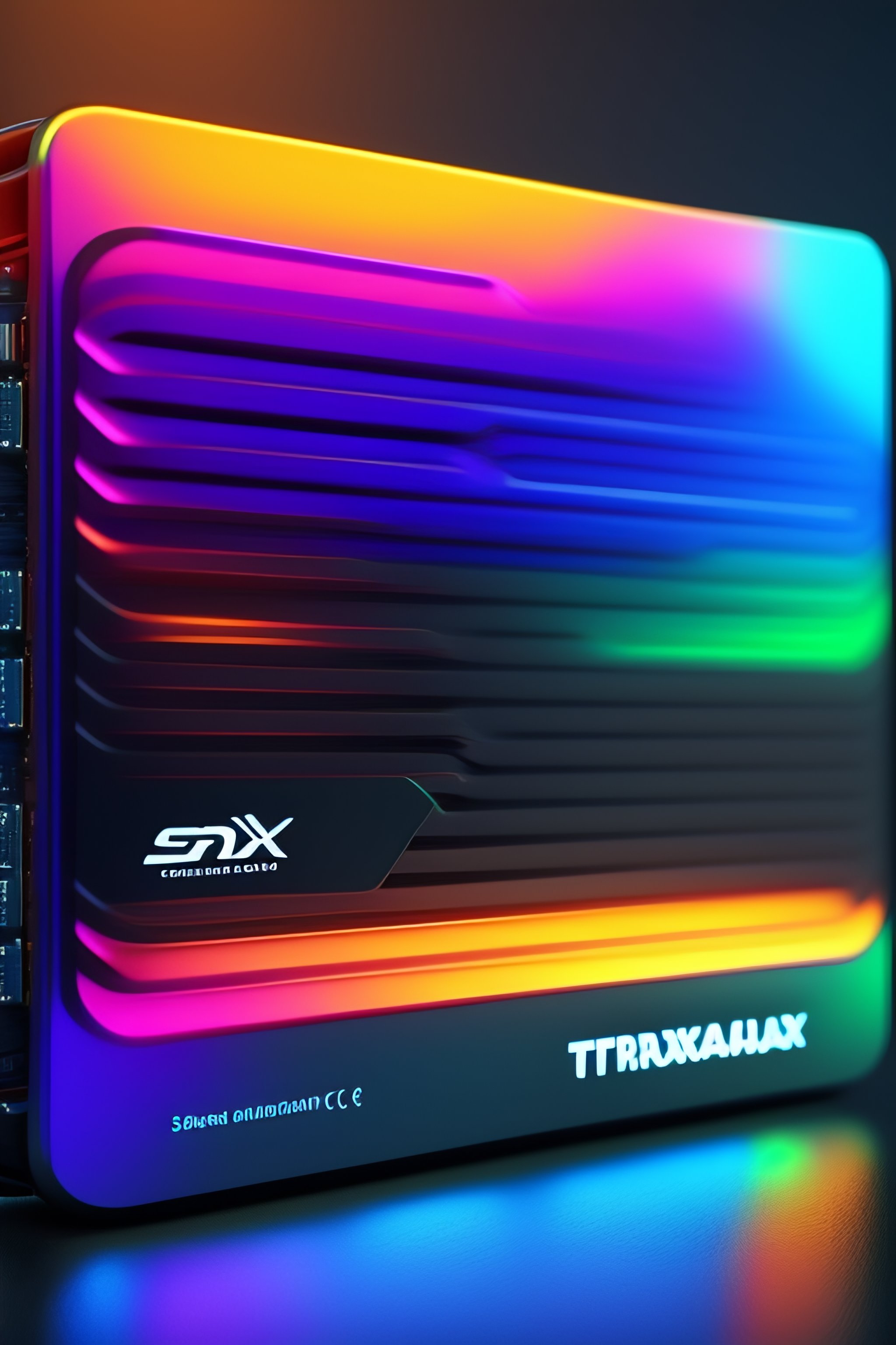 Lexica - Ssd harddrive implement in server, 3d realistic, add logo ...