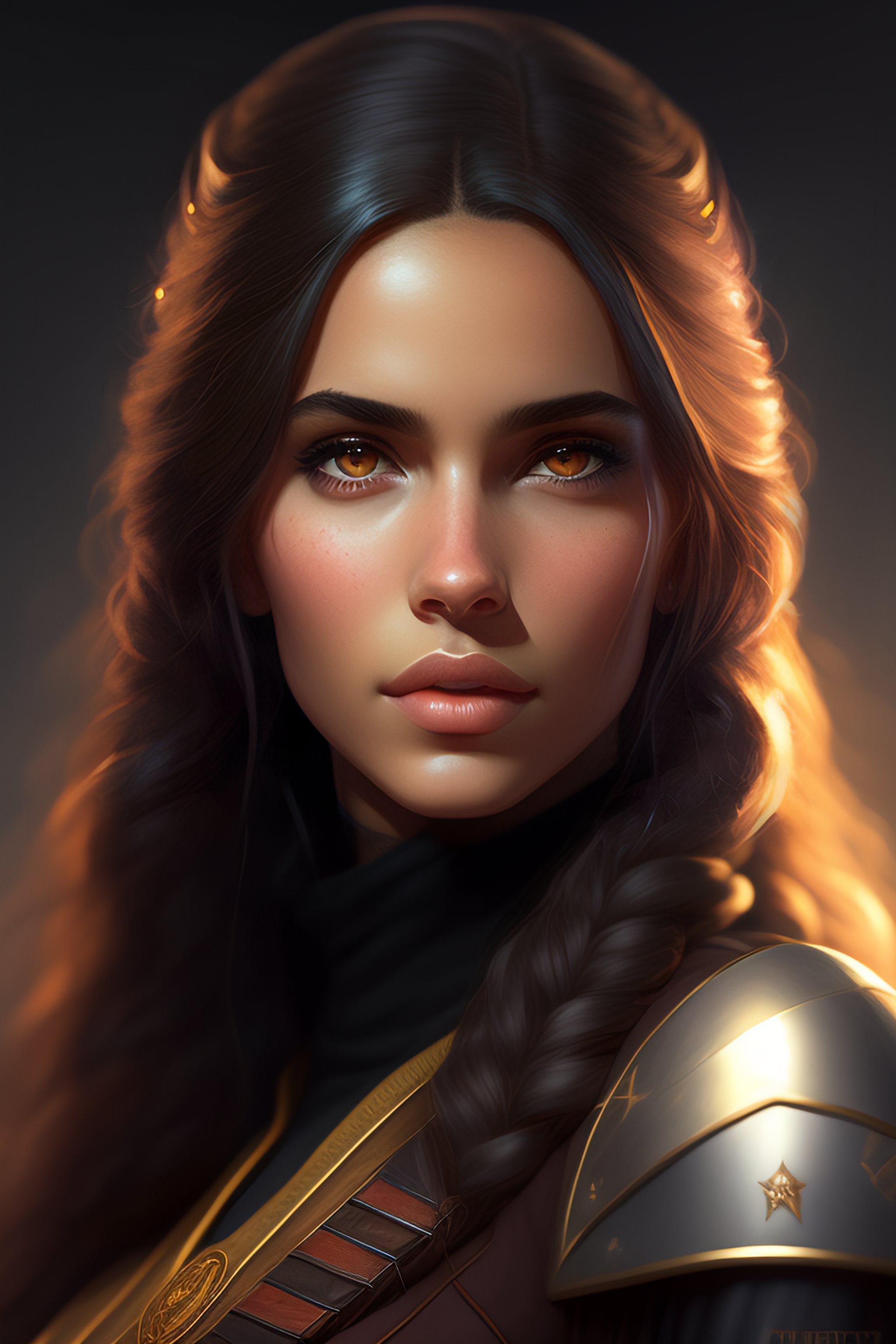 Lexica - Young cute female wizard, like Black Widow, light-brown skin ...