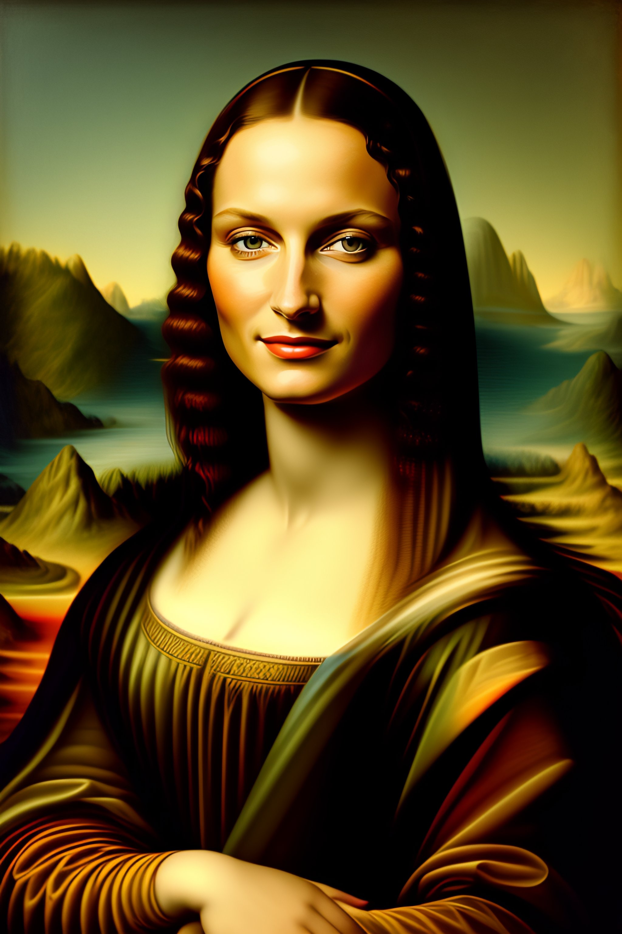 Lexica - Portrait of russian mona lisa close realistic pinterest by greg