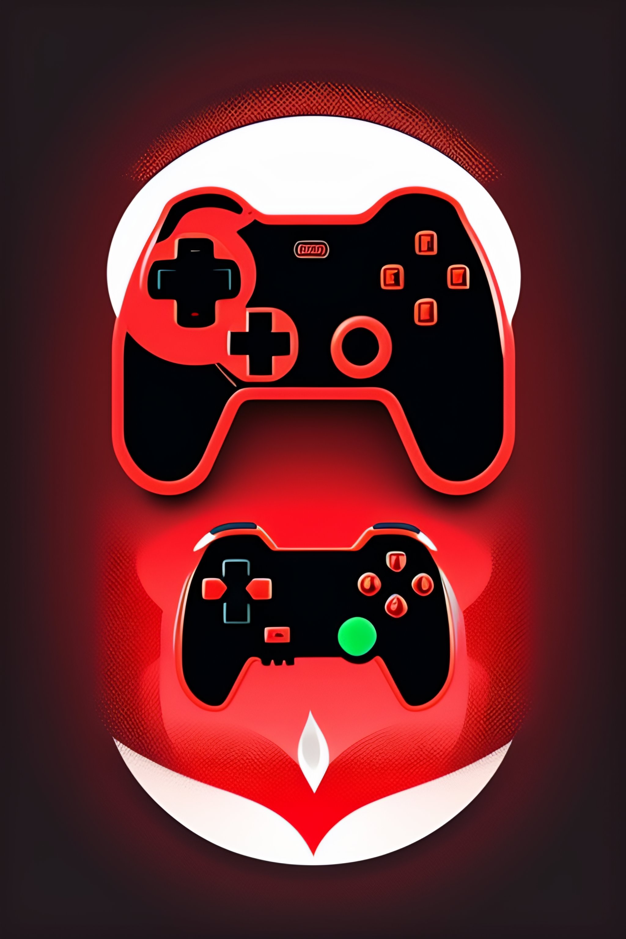 Lexica - Video game controller with some red heart, t-shirt graphic ...