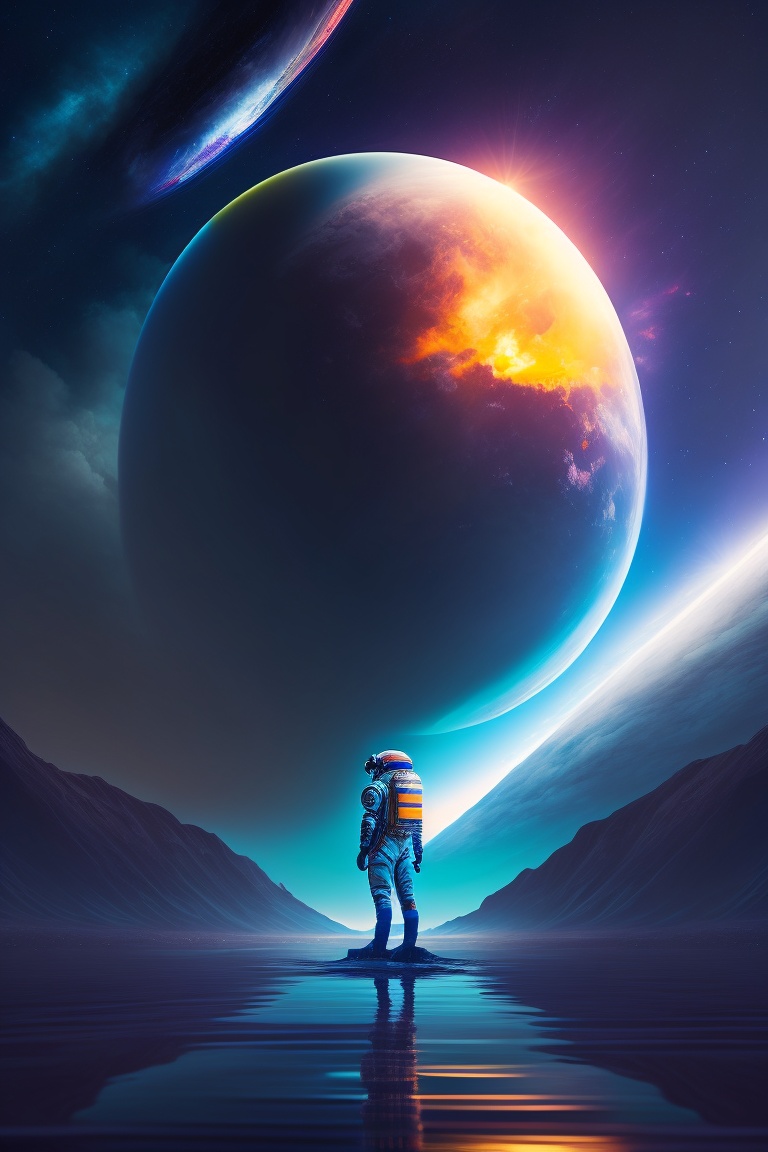 Lexica - In the silent expanse of space, the stranded astronaut floats ...