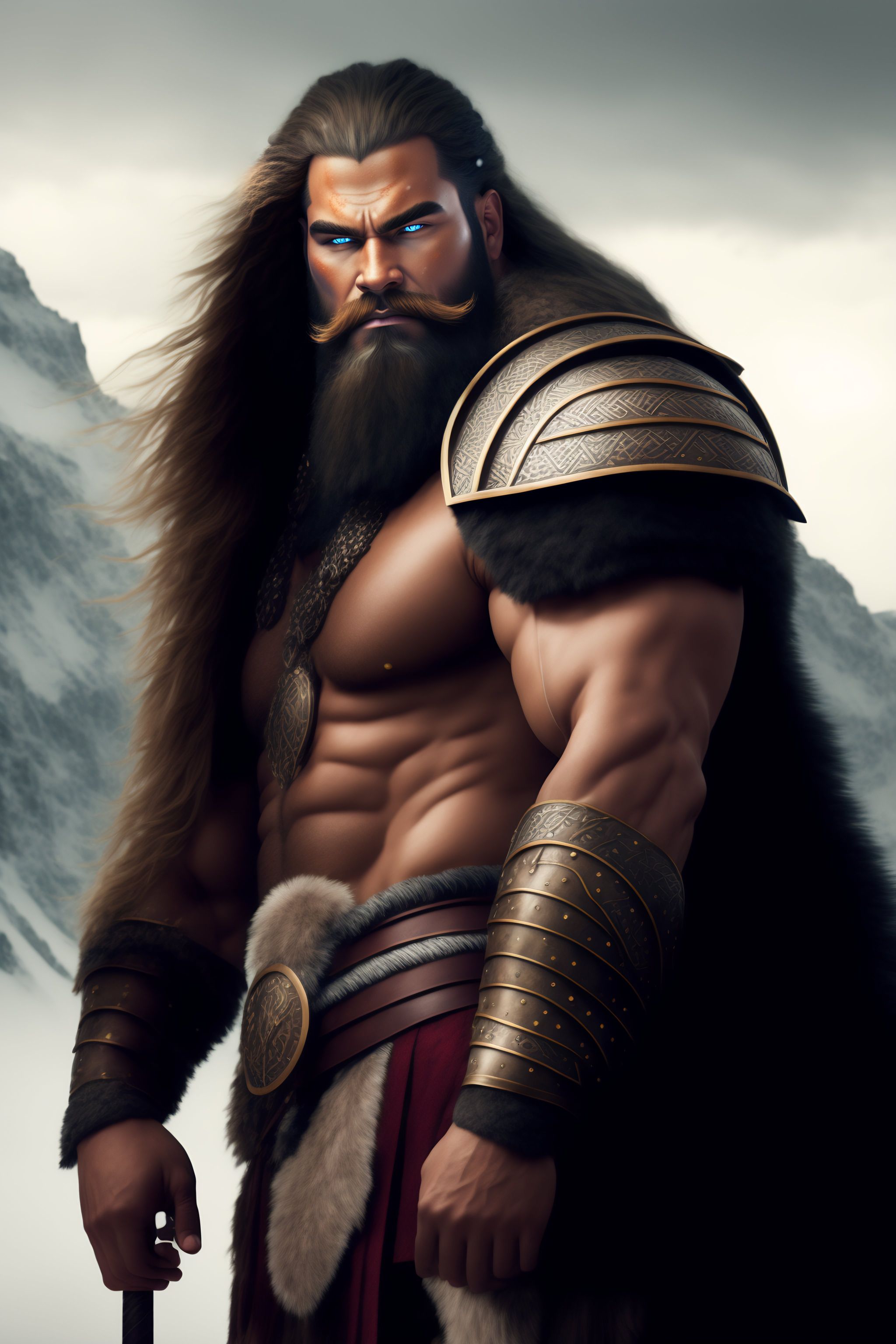 Lexica - Norse god giant fierce and muscular male warrior in full armor ...