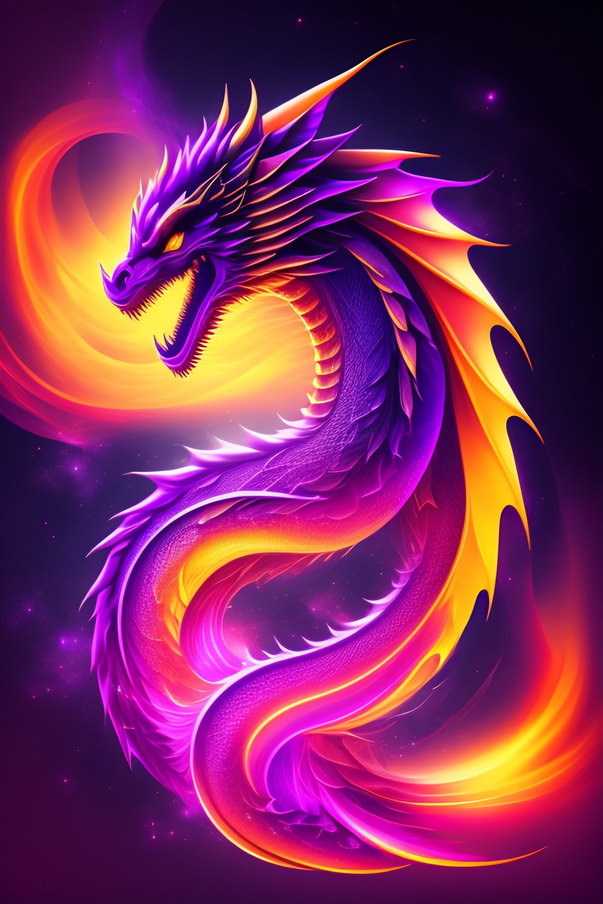 purple fire dragon