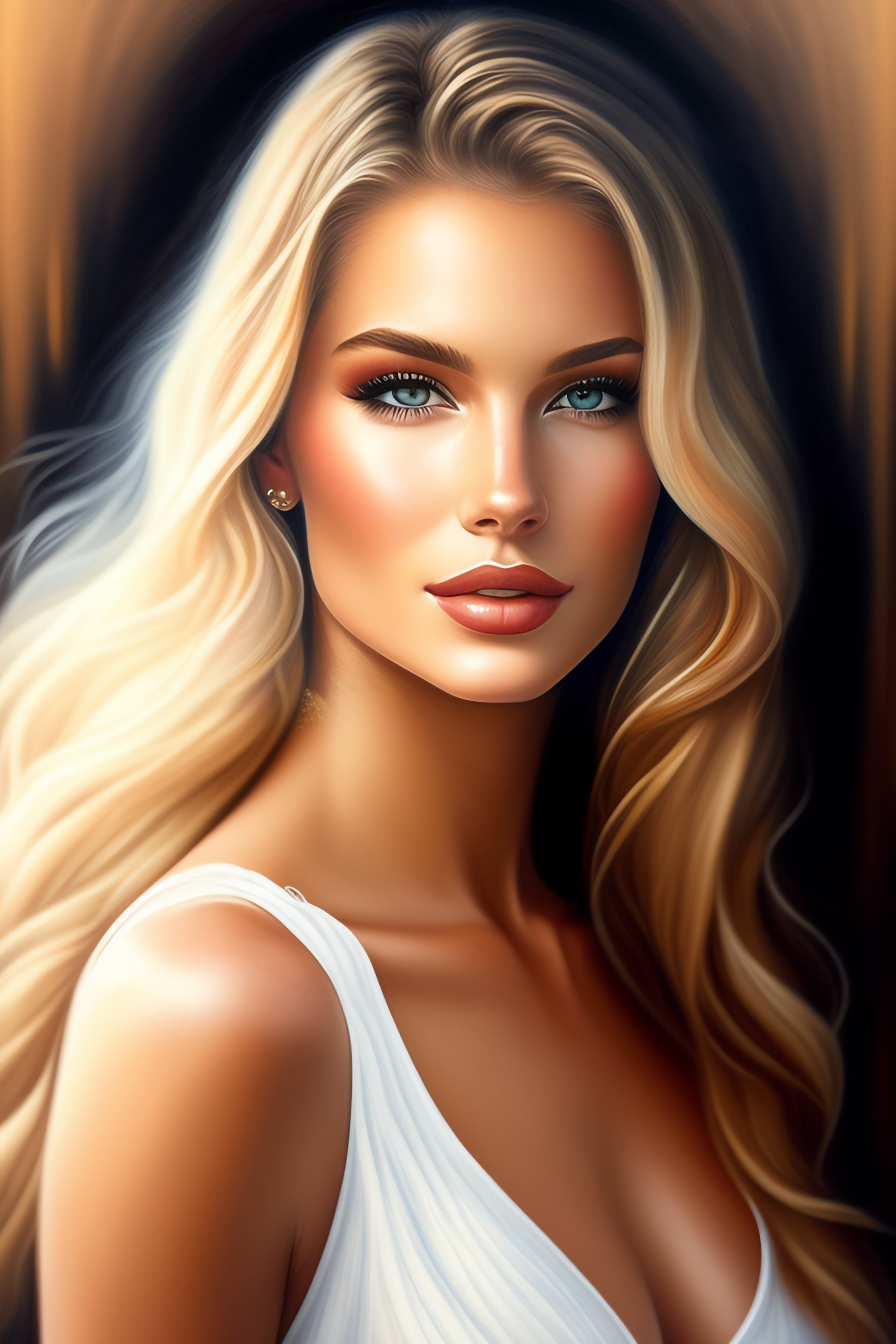 Lexica Portrait draw beautiful girl blonde