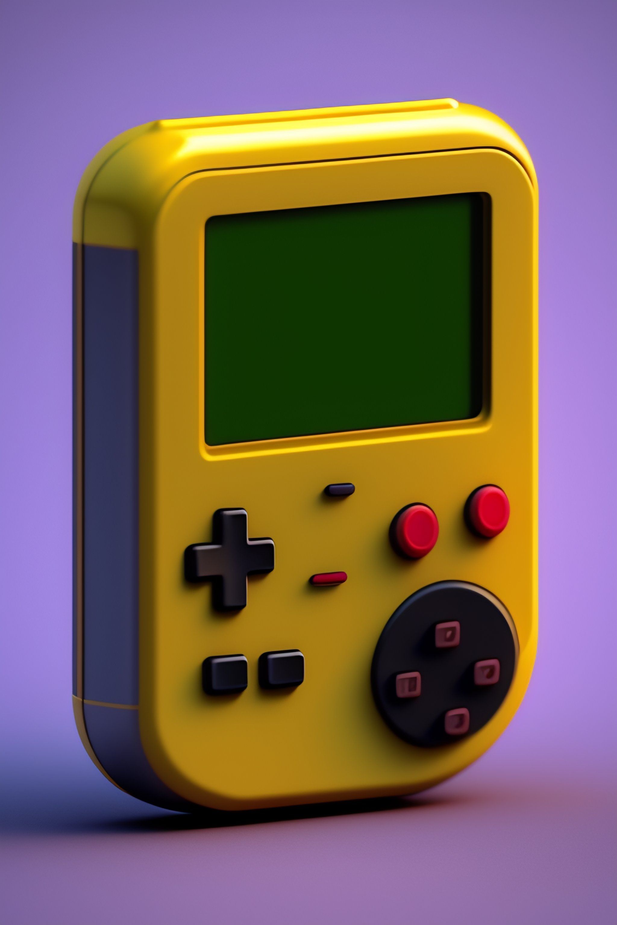 Lexica - 3D pixel retro tiny cute game boy render.