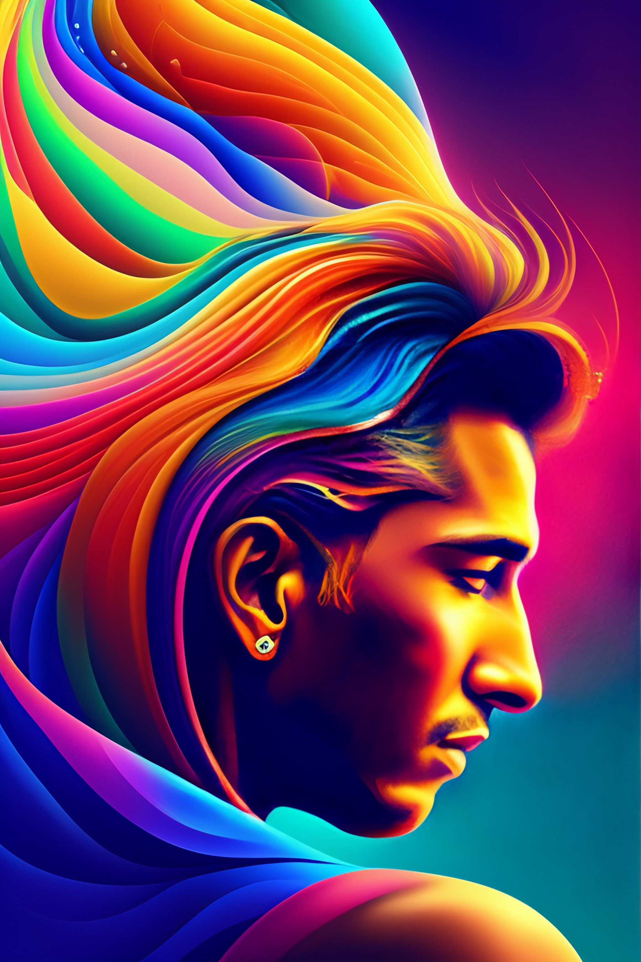 Lexica - Creative man, thinking, designing, graphics, coloring