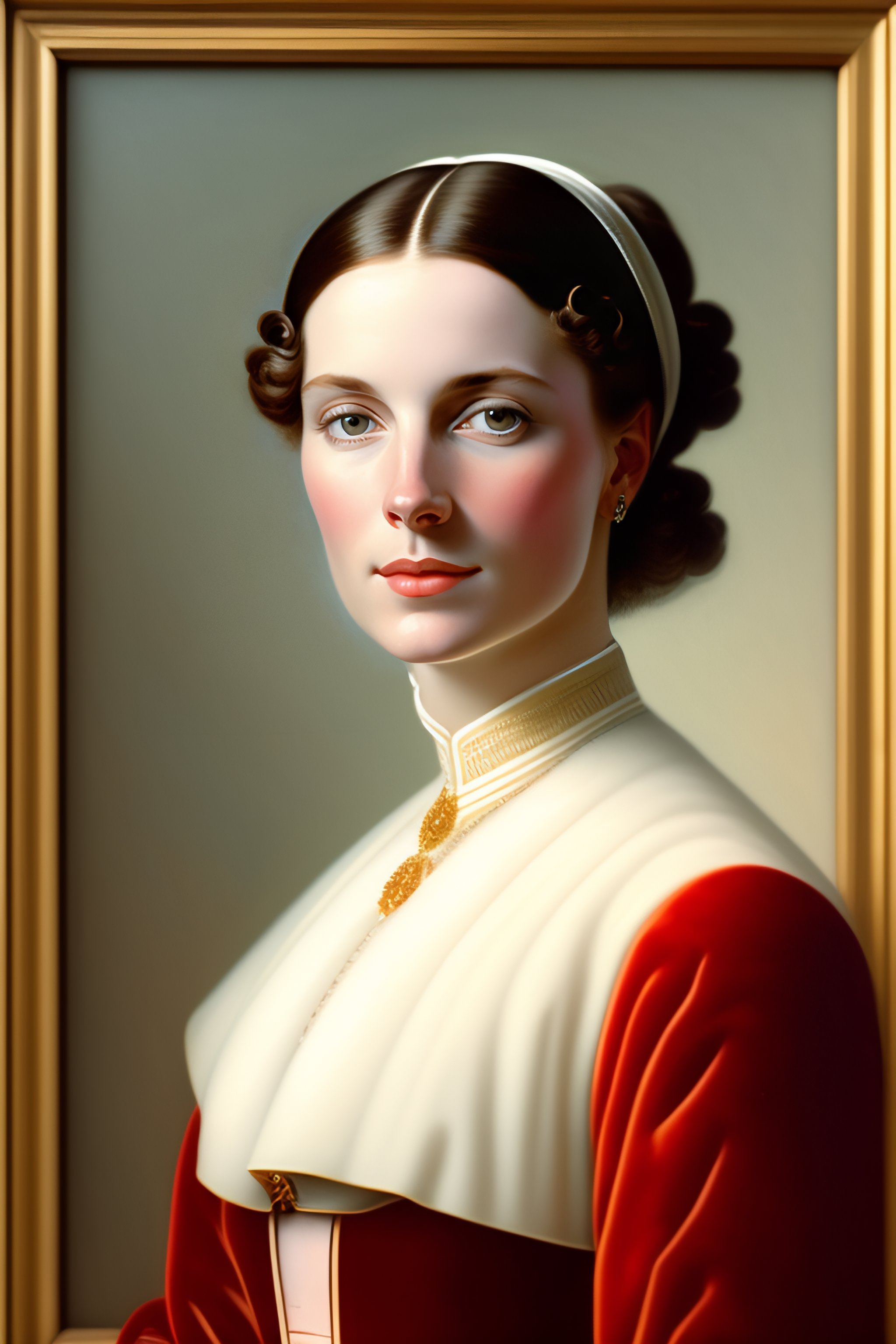 Lexica - Portrait of a woman with a grandiose white background