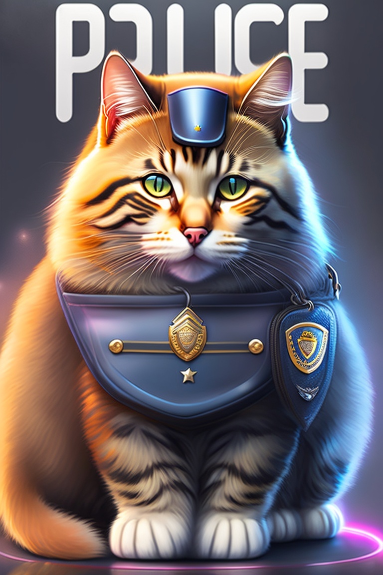 Lexica - Cat, police officer,sticker
