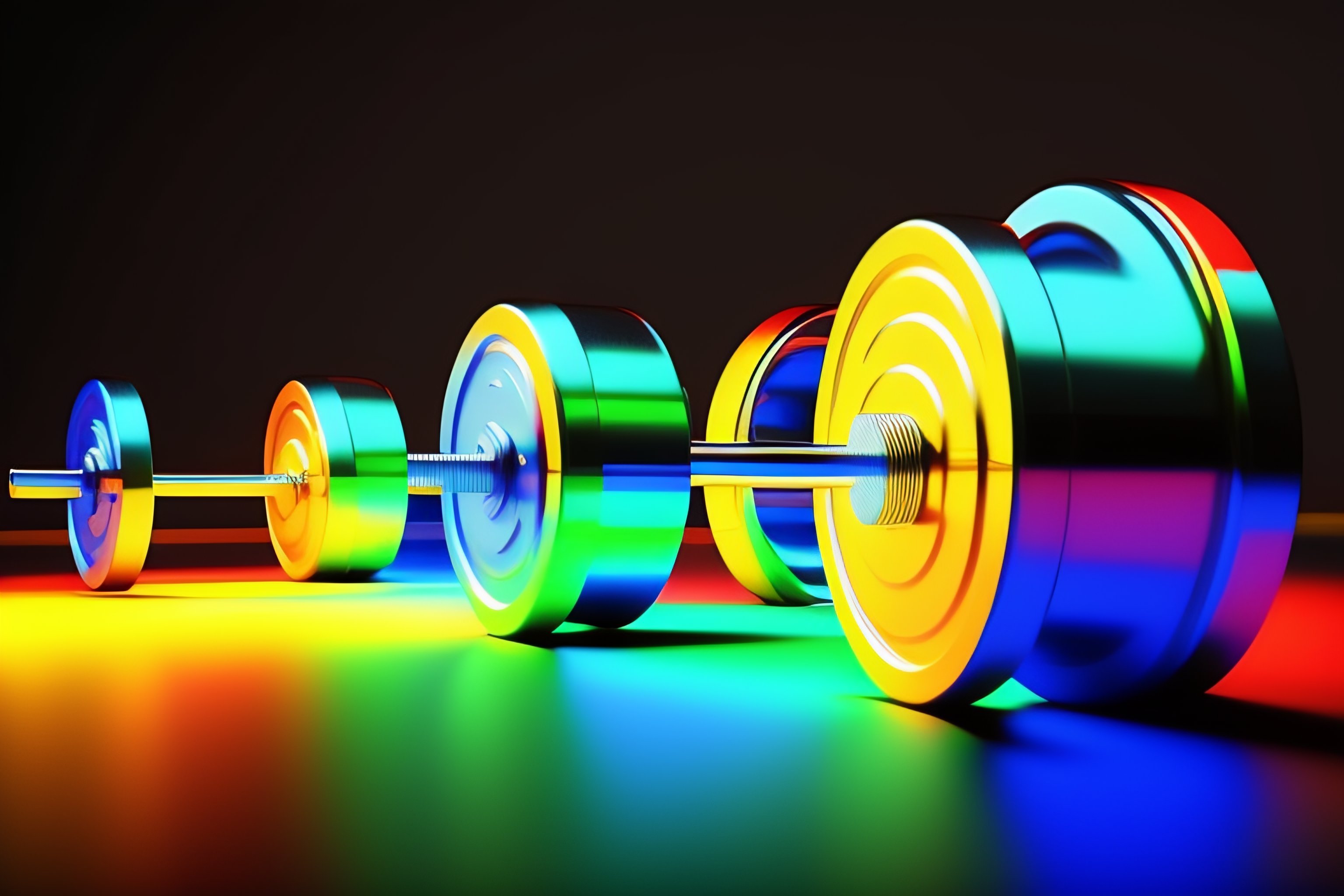 Lexica - Olympic weights, smoke, stage lights, lazers, blue, yellow ...