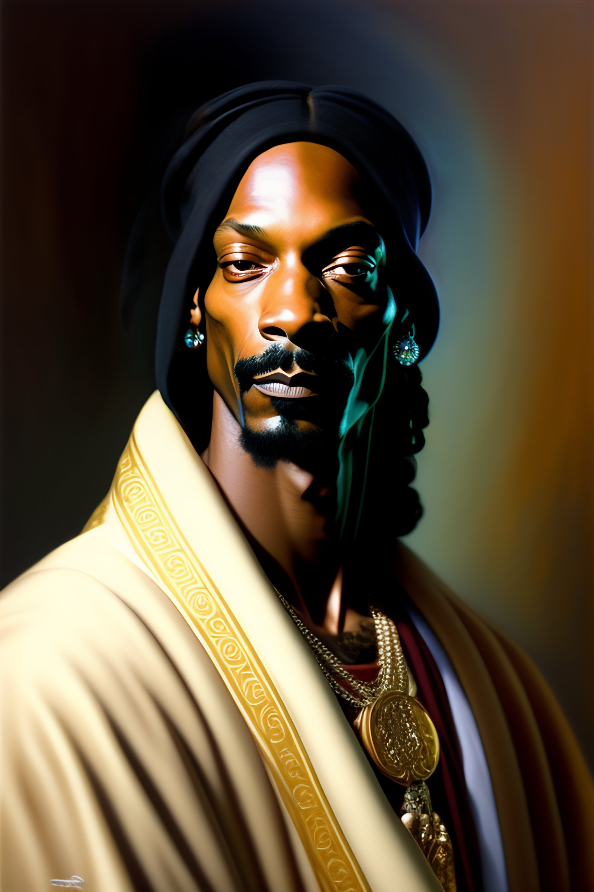Lexica Snoop dog, jedi, smoking, oil painting, excellent quality, max details