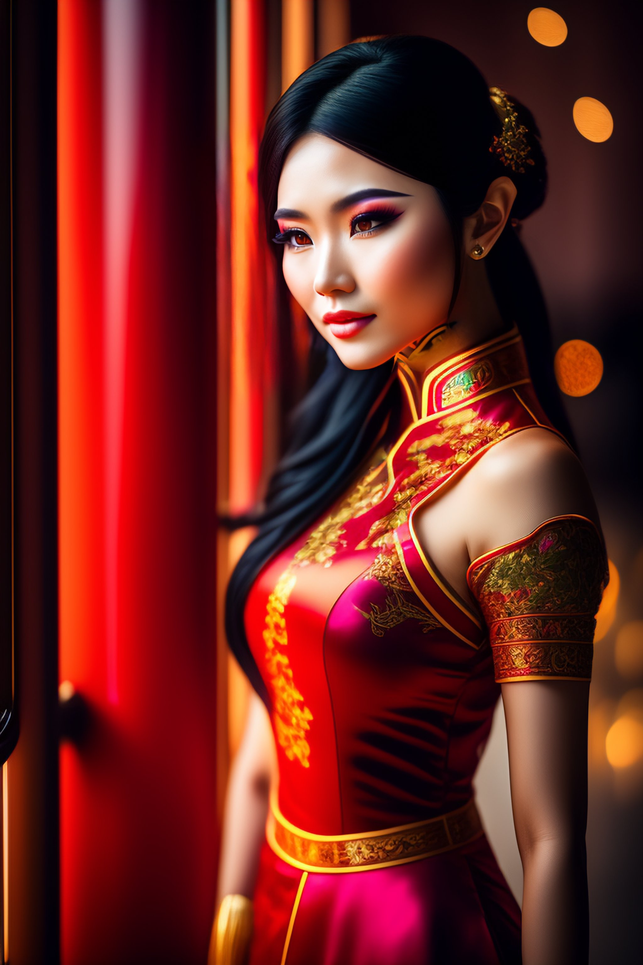 Lexica - Full body image,beautiful face, hot young Asian American elf