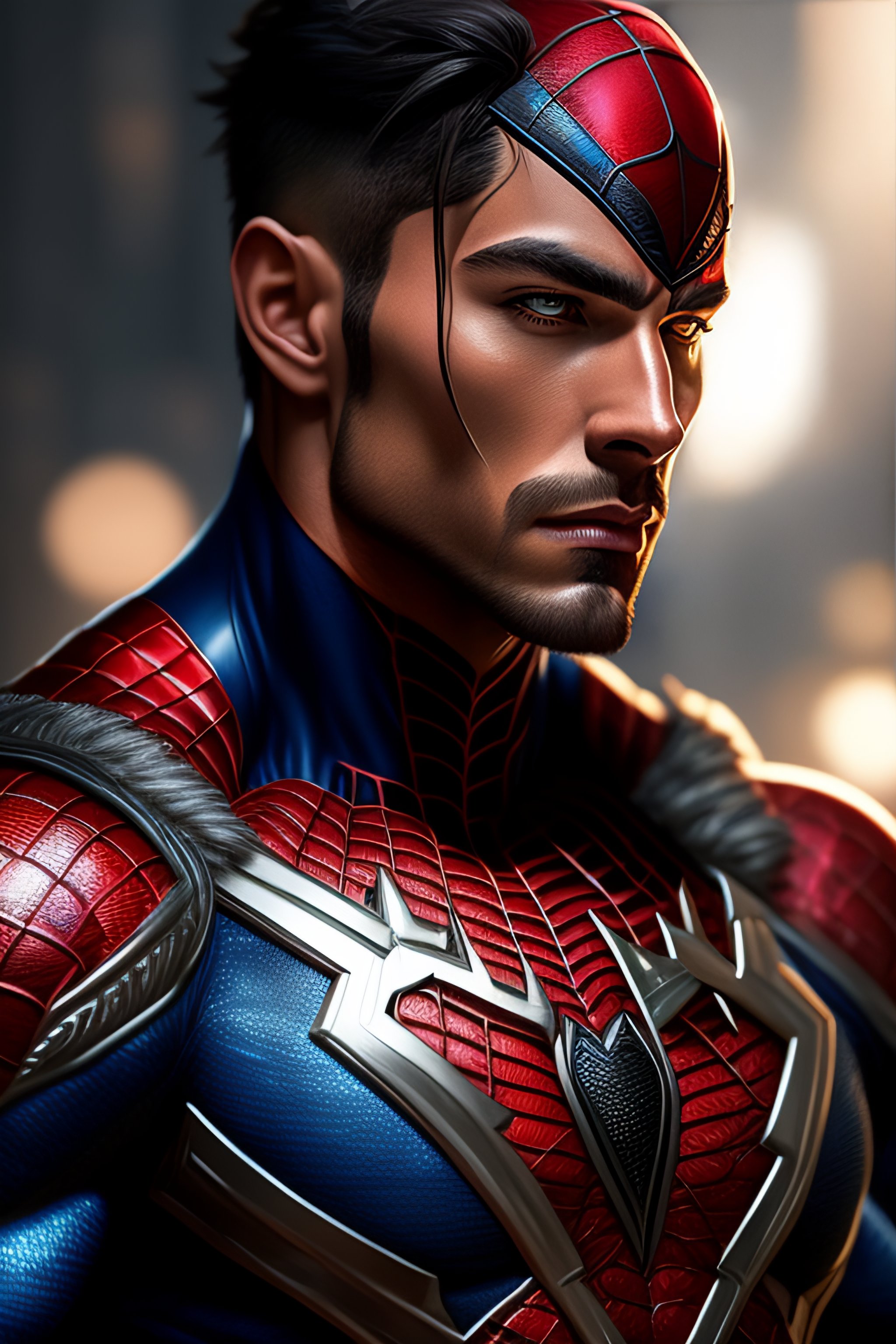 Lexica - Full potrait of Rugged muscular spiderman ,full long highly ...