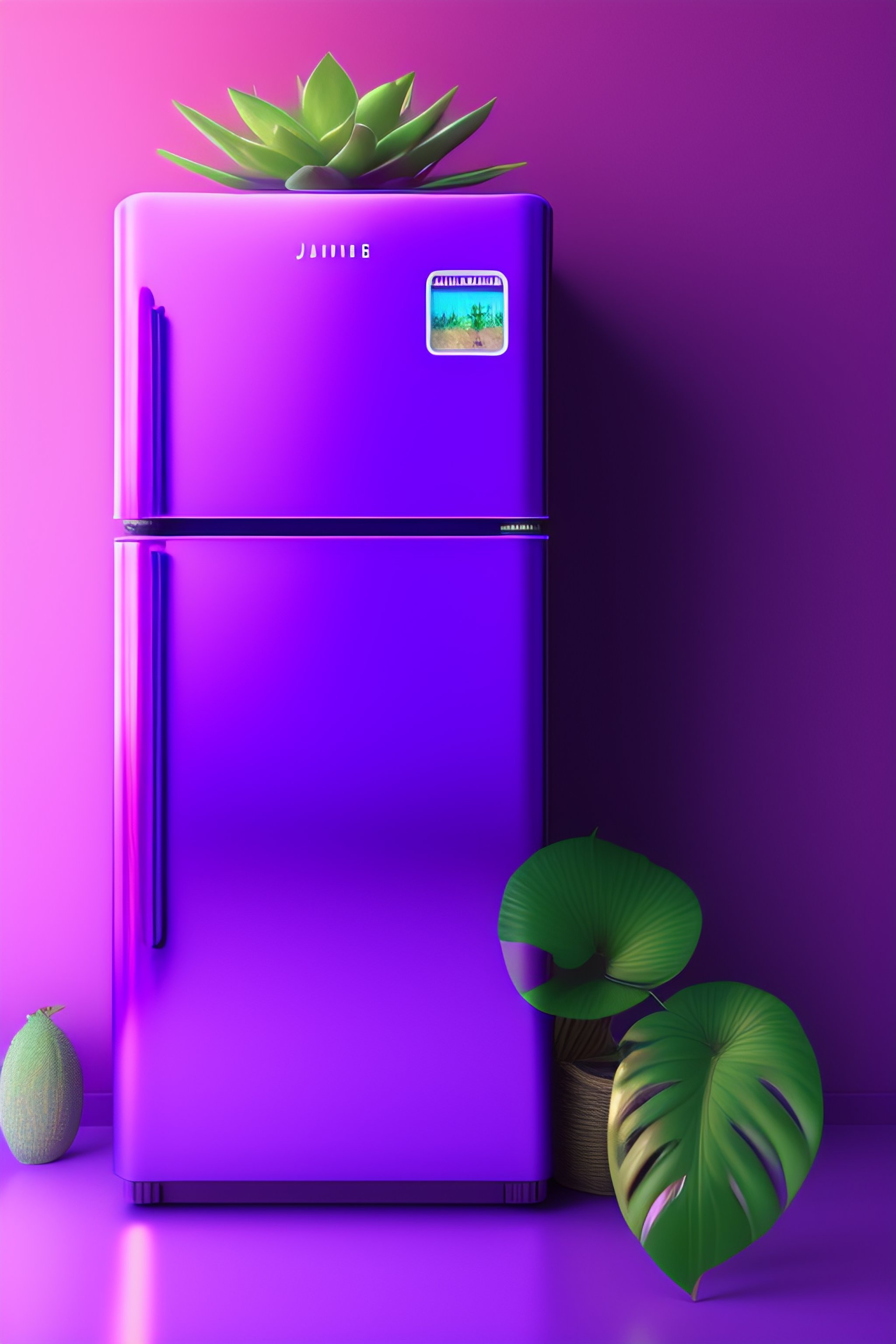 Colorful Psychedelic Texture Purple Blue Refrigerator Fridge