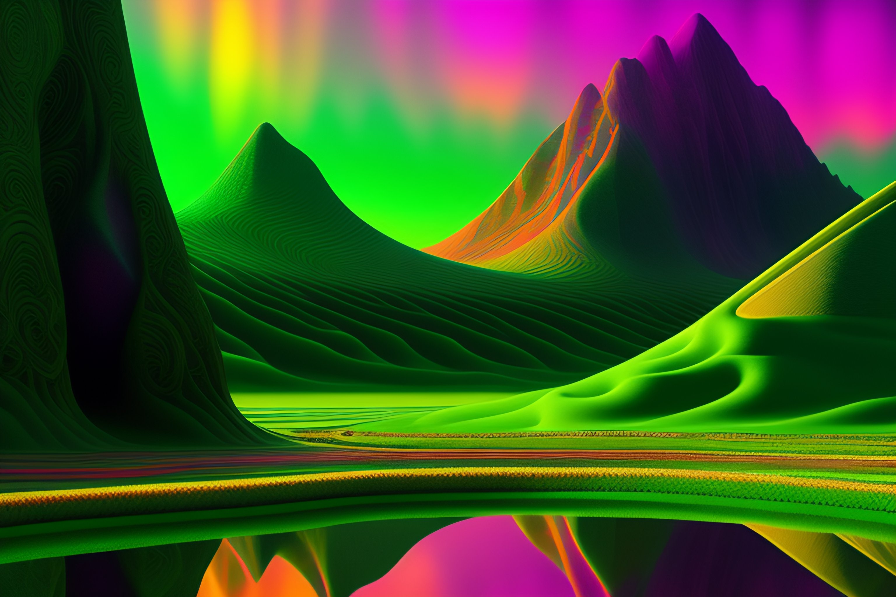 Lexica - The most psychedelic scene imaginable, intricate textures ...