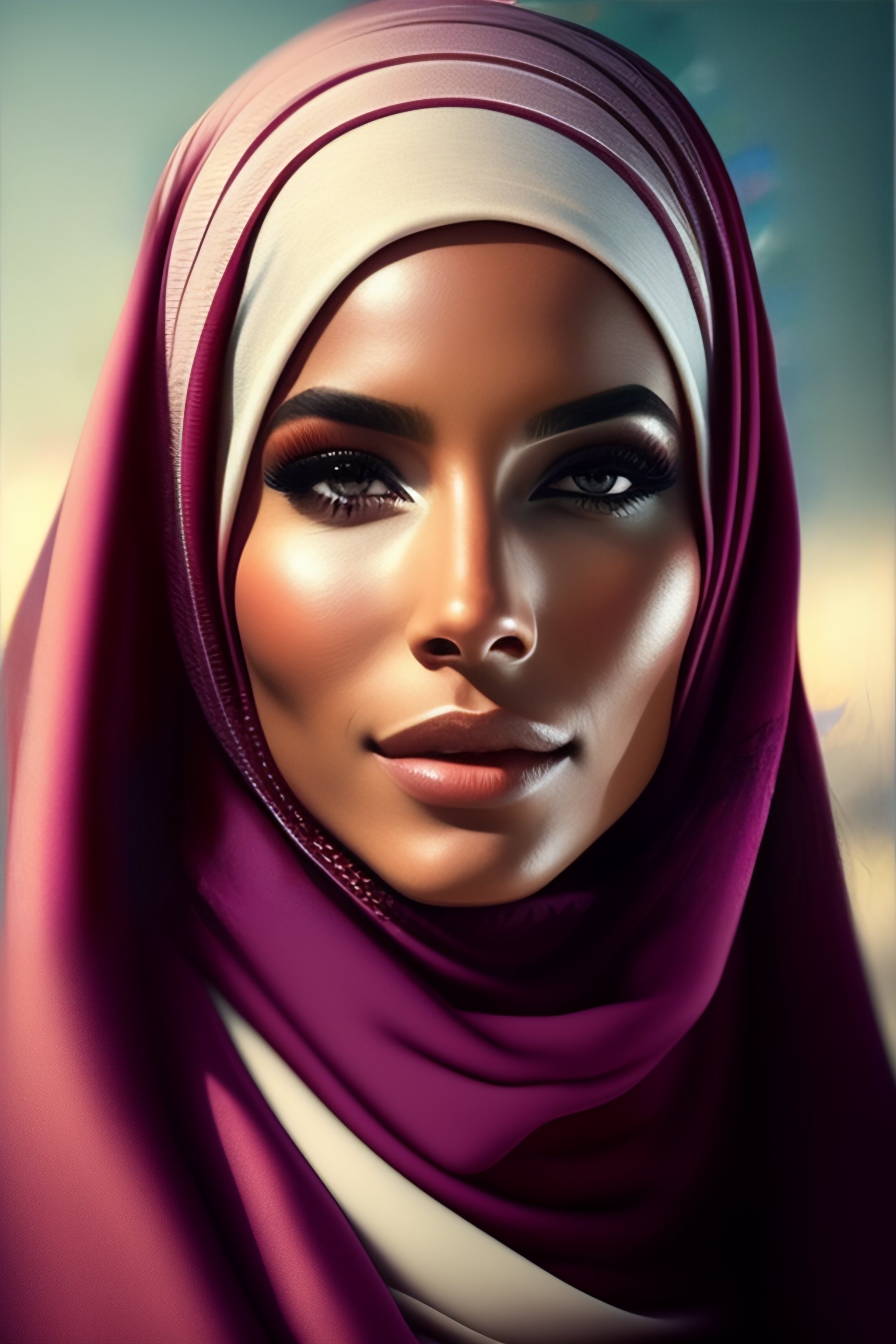 Lexica - A beautiful woman wearing hijab