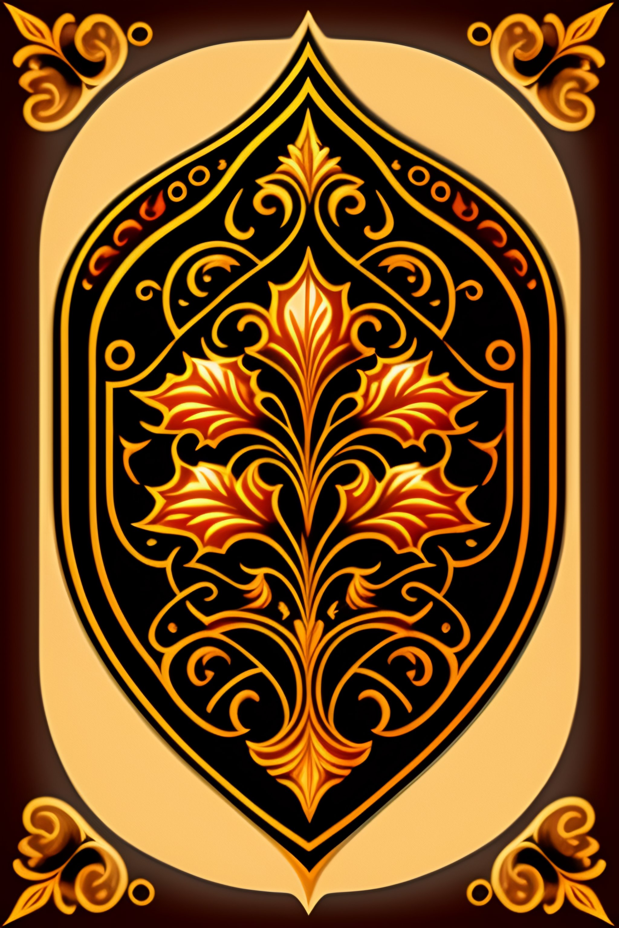 Lexica - Medieval, antique pattern, emblem, simple, flat