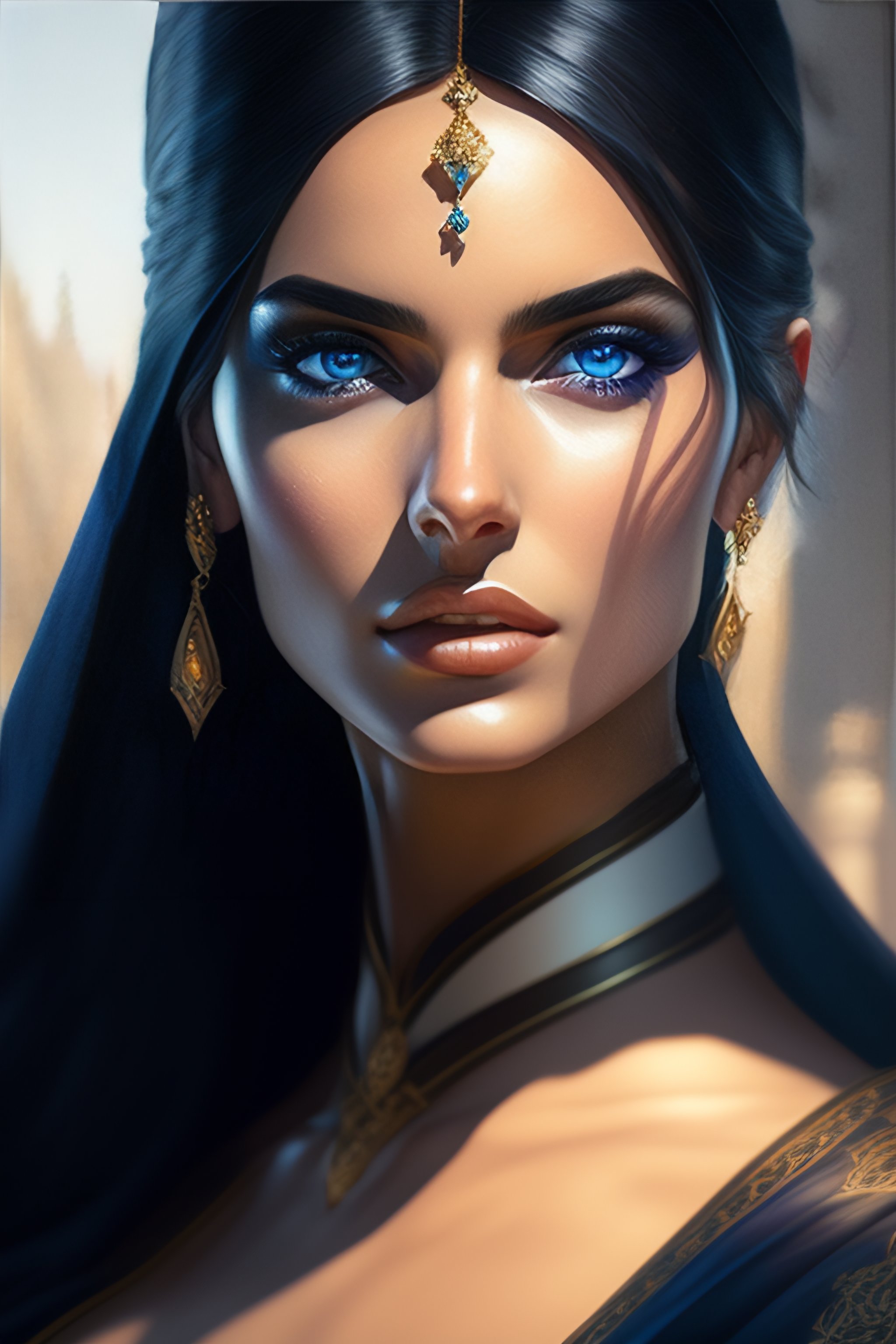 Lexica - A Photorealistic dramatic hyperrealistic brifht blue eyes ...