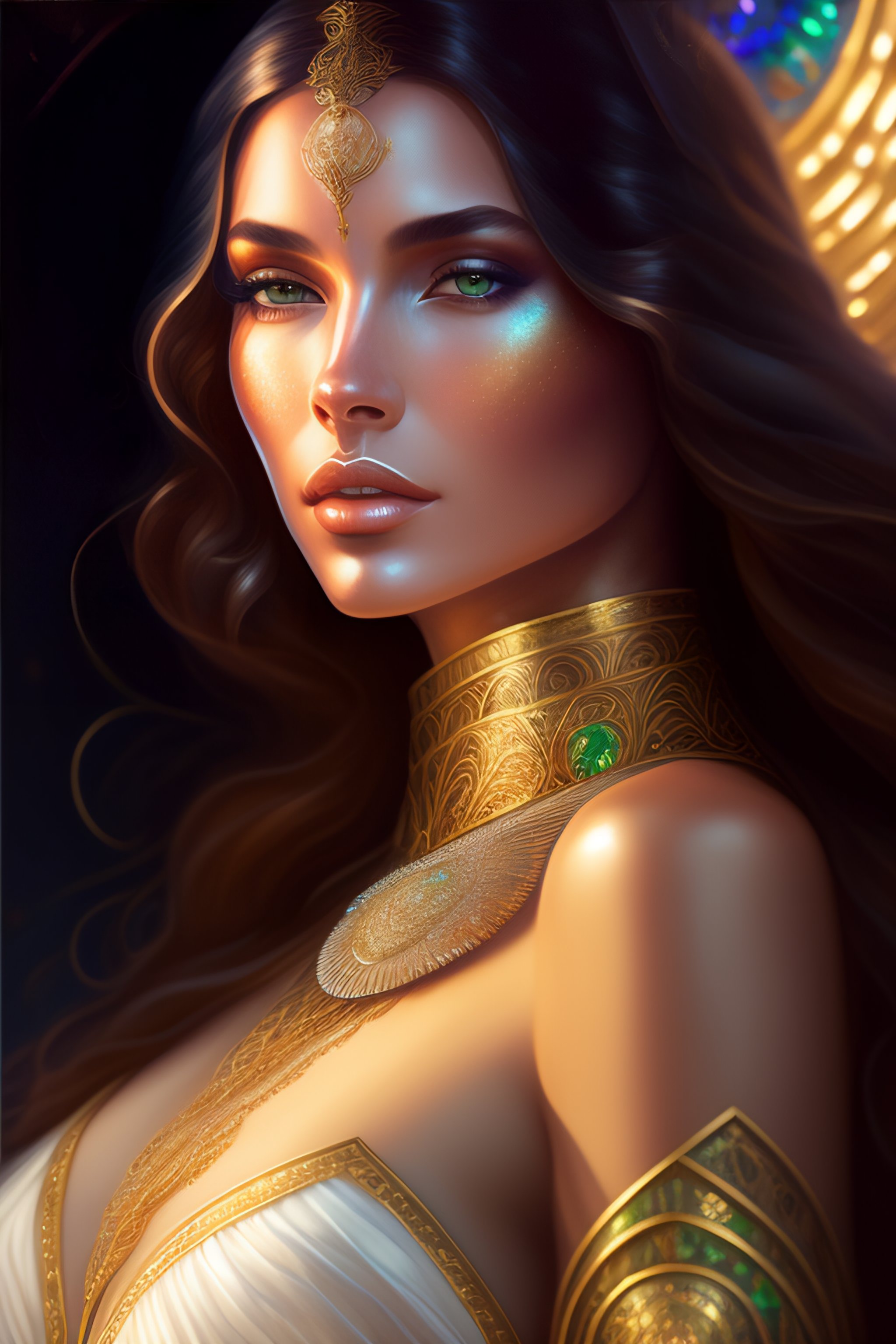 Lexica - Full Body Portrait Of Gorgeous, American Sacral Priestess 